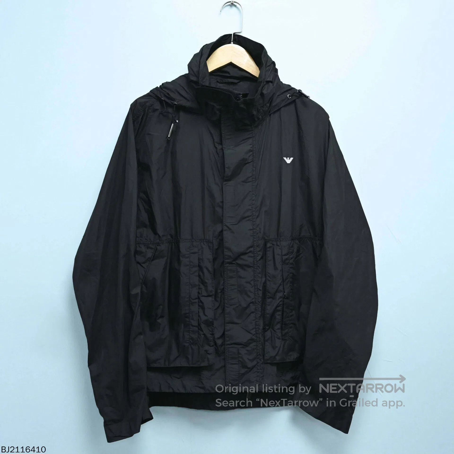 Emporio Armani armani black zip-up hooded jacket. Size US L / EU 52-54 / 3 - 1 Thumbnail