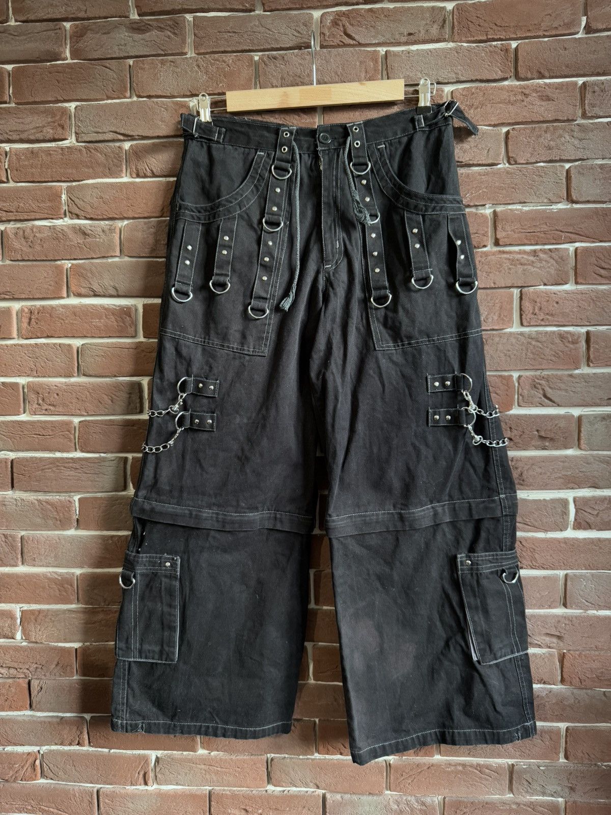 Japanese Brand Rare Dead Threads Bondage Zipper Cargo Pants Rave Techno L Size US 33 - 1 Thumbnail