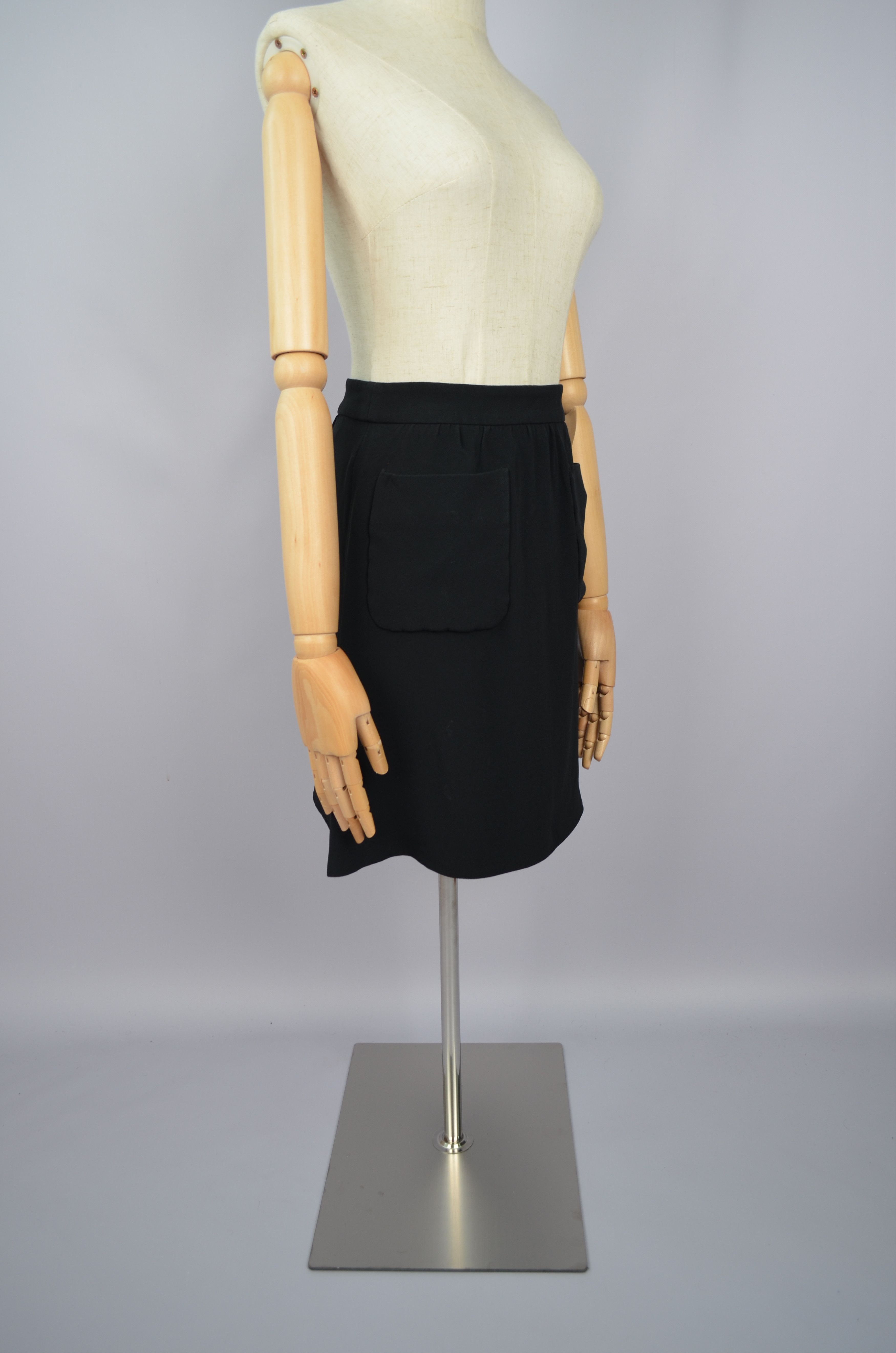 Miu Miu × Prada Miu Miu Prada Dark Navy Skirt Acetate Viscose Size IT40 Size 30" / US 8 / IT 44 - 8 Thumbnail