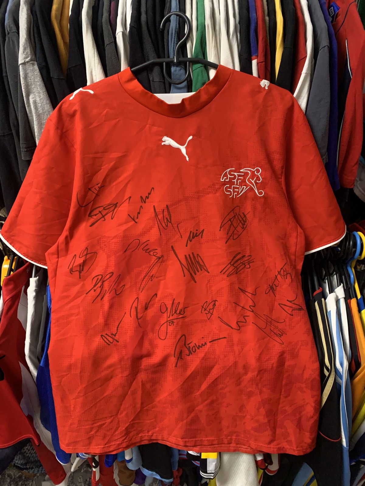 Puma 🔥PUMA SWITZERLAND 2006 2007 SIGNED PLAYERS TRIKOT JERSEY SWI Size US M / EU 48-50 / 2 - 1 Thumbnail