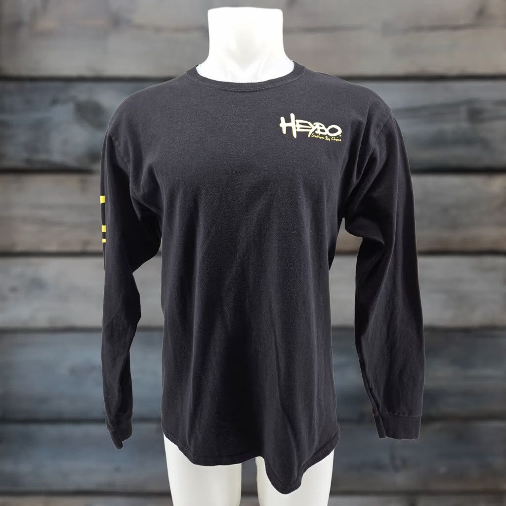 Vintage Heybo Shirt Mens Large Eagle Black Long Sleeve Cotton Size US L / EU 52-54 / 3 - 1 Thumbnail