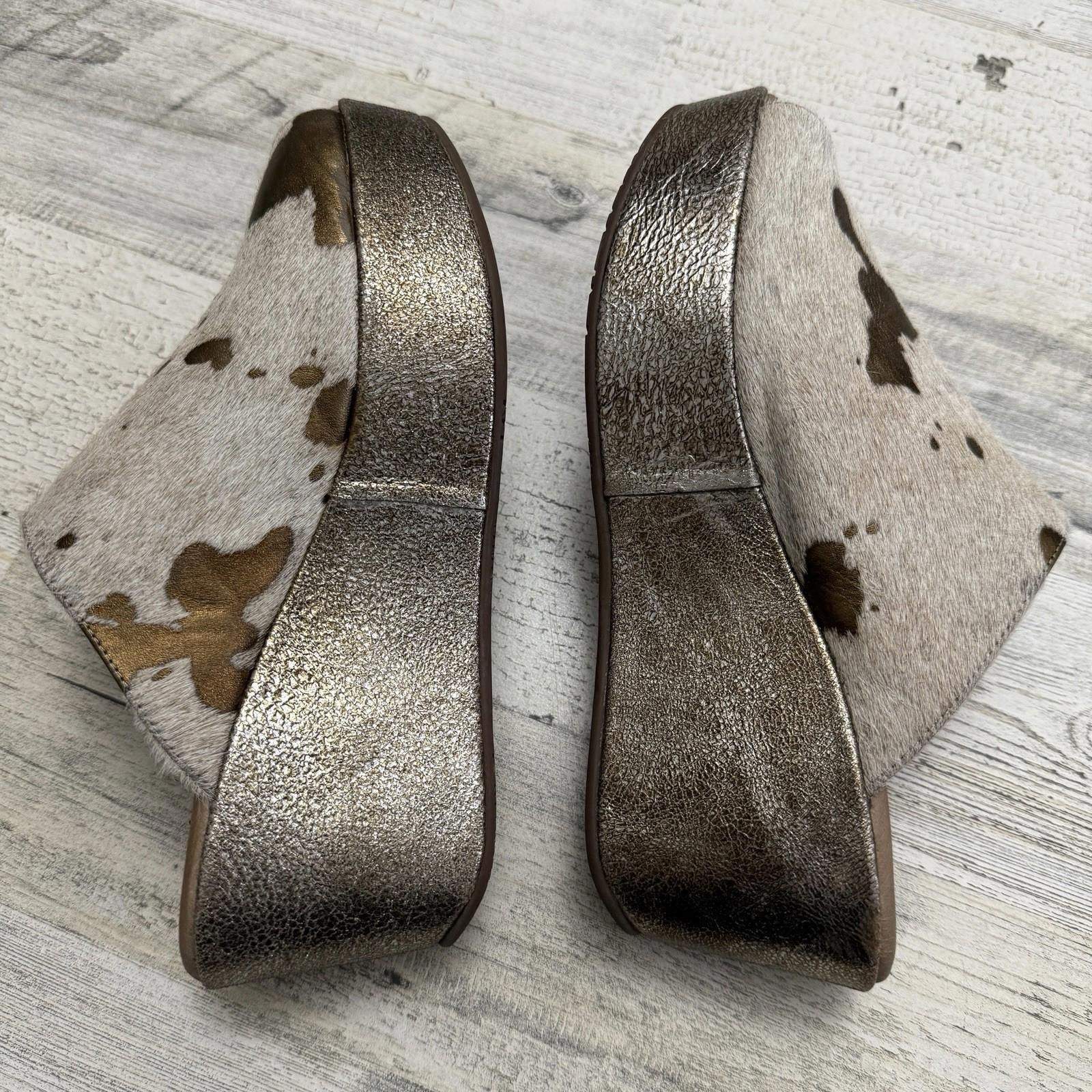 Designer Chocolat Blu Calf Hair Leather Platforms Size US 7.5 / IT 37.5 - 4 Thumbnail