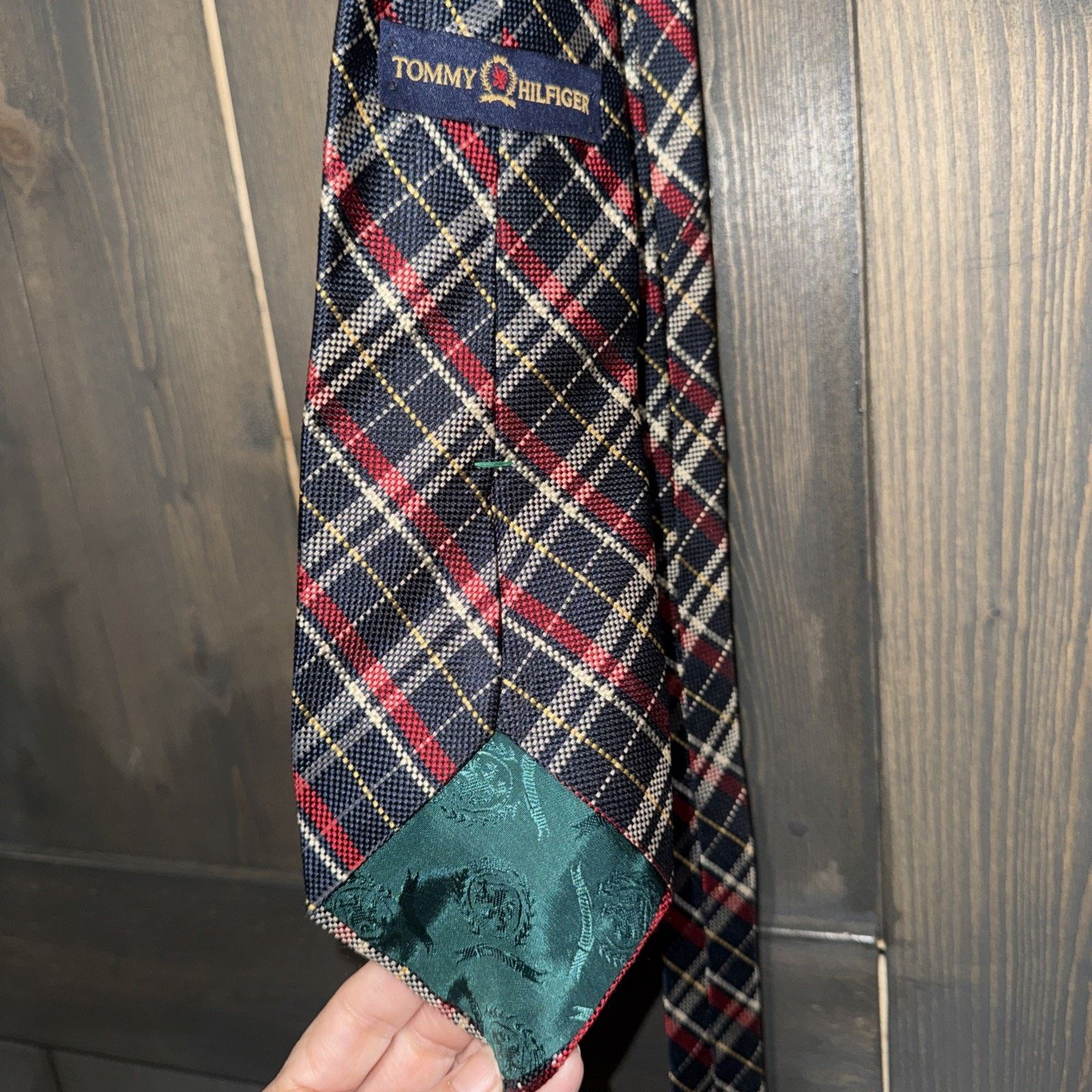 Tommy Hilfiger Lot Of 2 Tommy Hilfiger Italian Silk Ties Made USA Navy EUC Size ONE SIZE - 4 Thumbnail