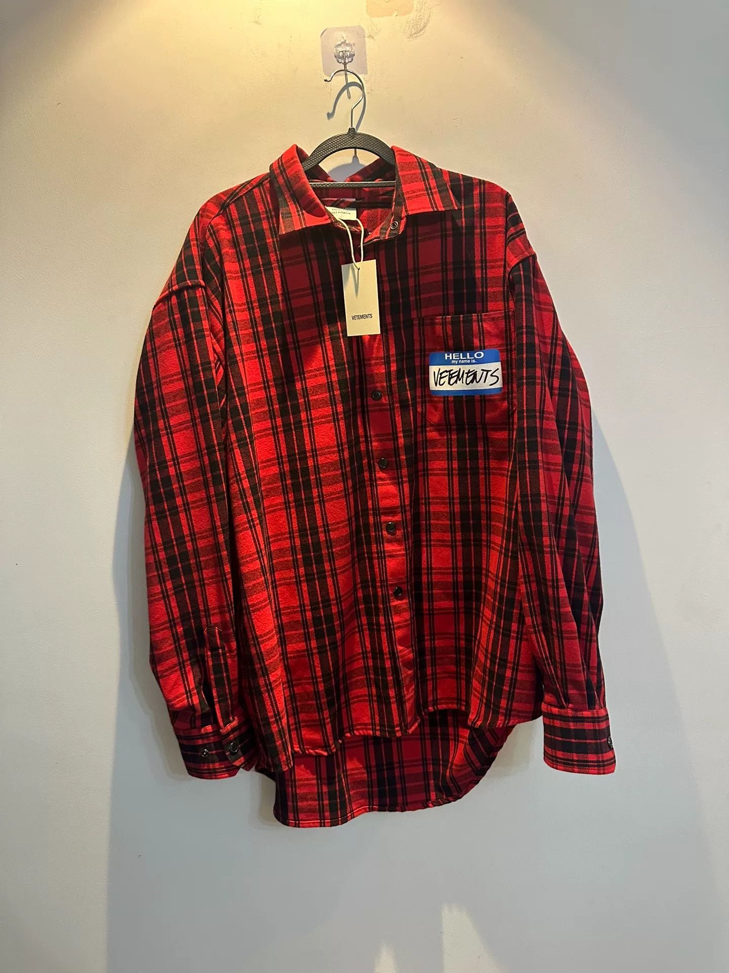 Vetements vetements fw21 red plaid shirt Size US S / EU 44-46 / 1 - 1 Thumbnail