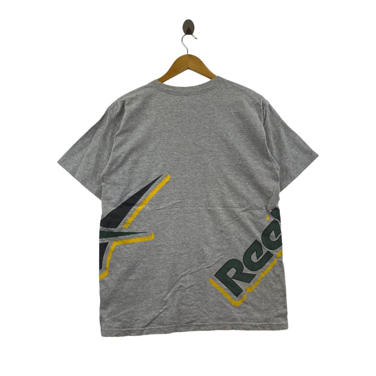 Reebok × Vintage Vintage 90s REEBOK SPORT Brand Print Grey Short Sleeve Shirt Size US M / EU 48-50 / 2 - 3 Thumbnail