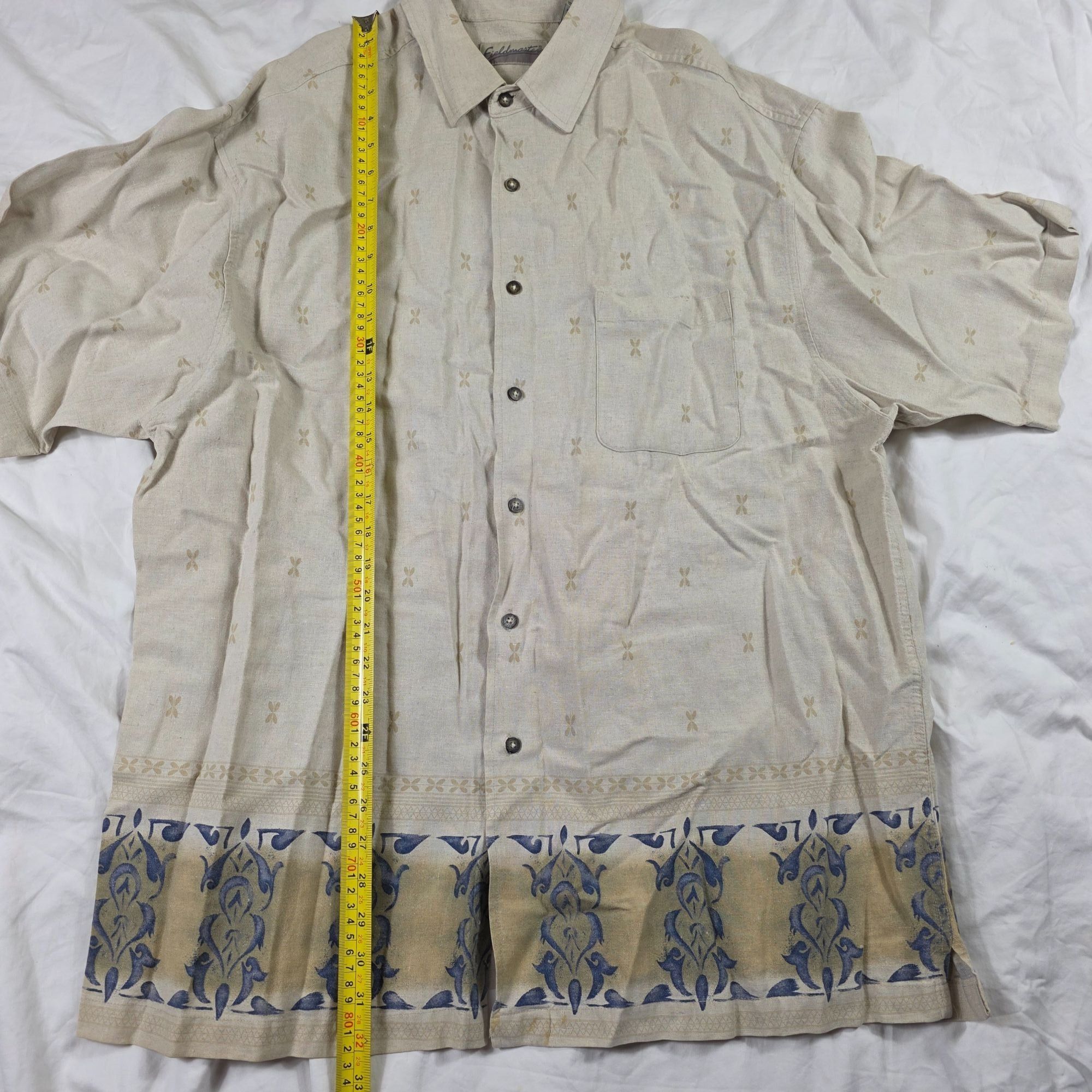 Fieldmaster Vintage Fieldmaster Mens XL Beige Button Up Short Sleeve Shi Size US XL / EU 56 / 4 - 6 Thumbnail