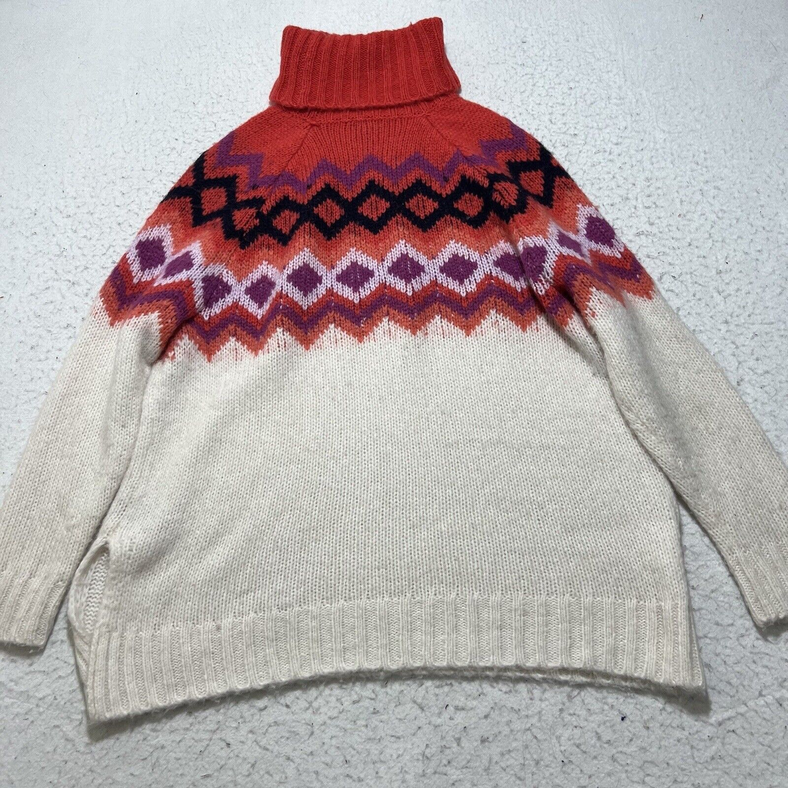 Other Aerie XS Wool Mock Neck Long Sleeve Zig Zag Sweater Size XS / US 0-2 / IT 36-38 - 10 Thumbnail