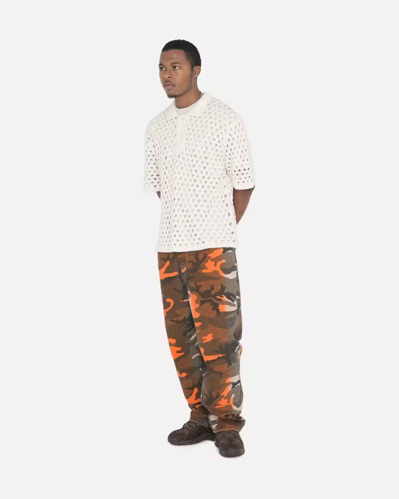 Stussy Spray Dye Big Ol' Jeans 'Orange Camo' Size US 28 / EU 44 - 1 Thumbnail
