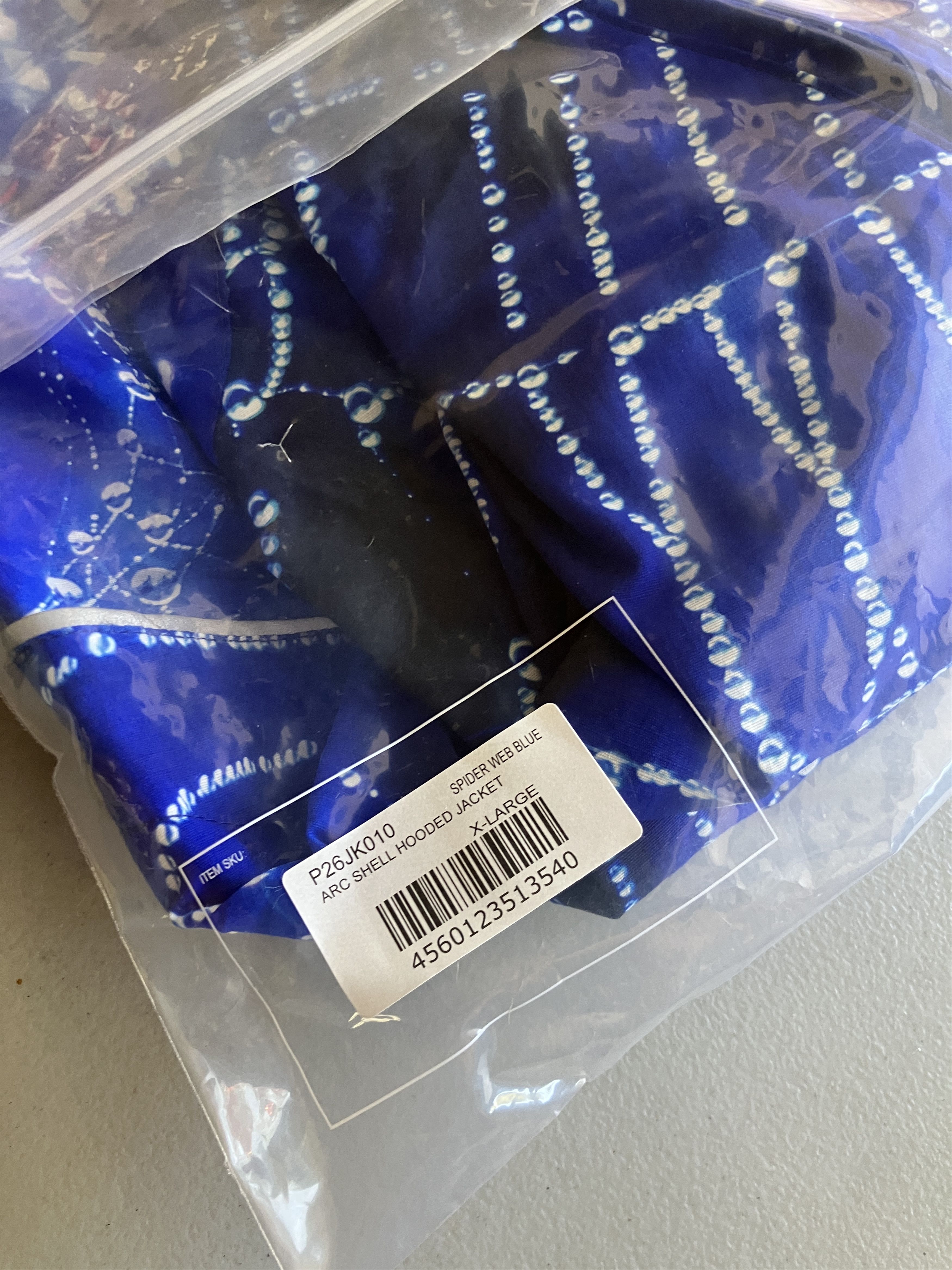 Palace Palace Spring 24 Arc Shell Hooded Jacket - Blue Spider Web Size US XL / EU 56 / 4 - 10 Thumbnail