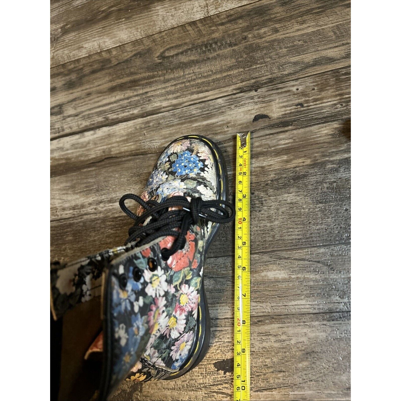 Dr. Martens RARE VTG Dr. Martens Dark Floral Lace Up Eyelet Boot Women Size US 5 / IT 35 - 12 Thumbnail