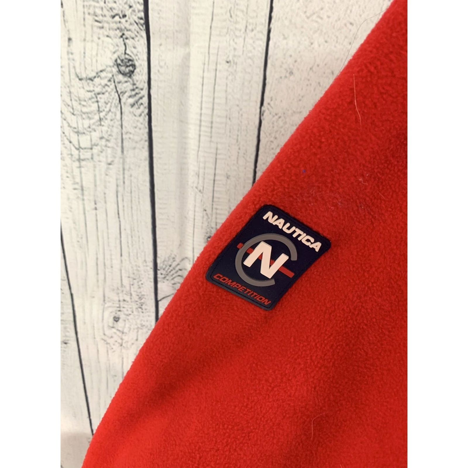 Nautica VINTAGE Nautica 1/4 Zip Fleece Jacket Mens L Red NAUTICA COMPETITION 90s Logo Pullover Jacket Mens Large Red Size US L / EU 52-54 / 3 - 5 Thumbnail