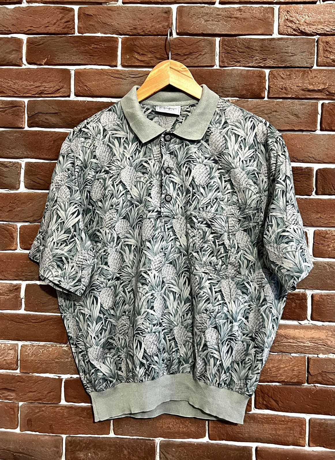 Vintage 80s Vintage Yves Saint Laurent YSL Polo Tshirt Hype Street Size US M / EU 48-50 / 2 - 1 Thumbnail