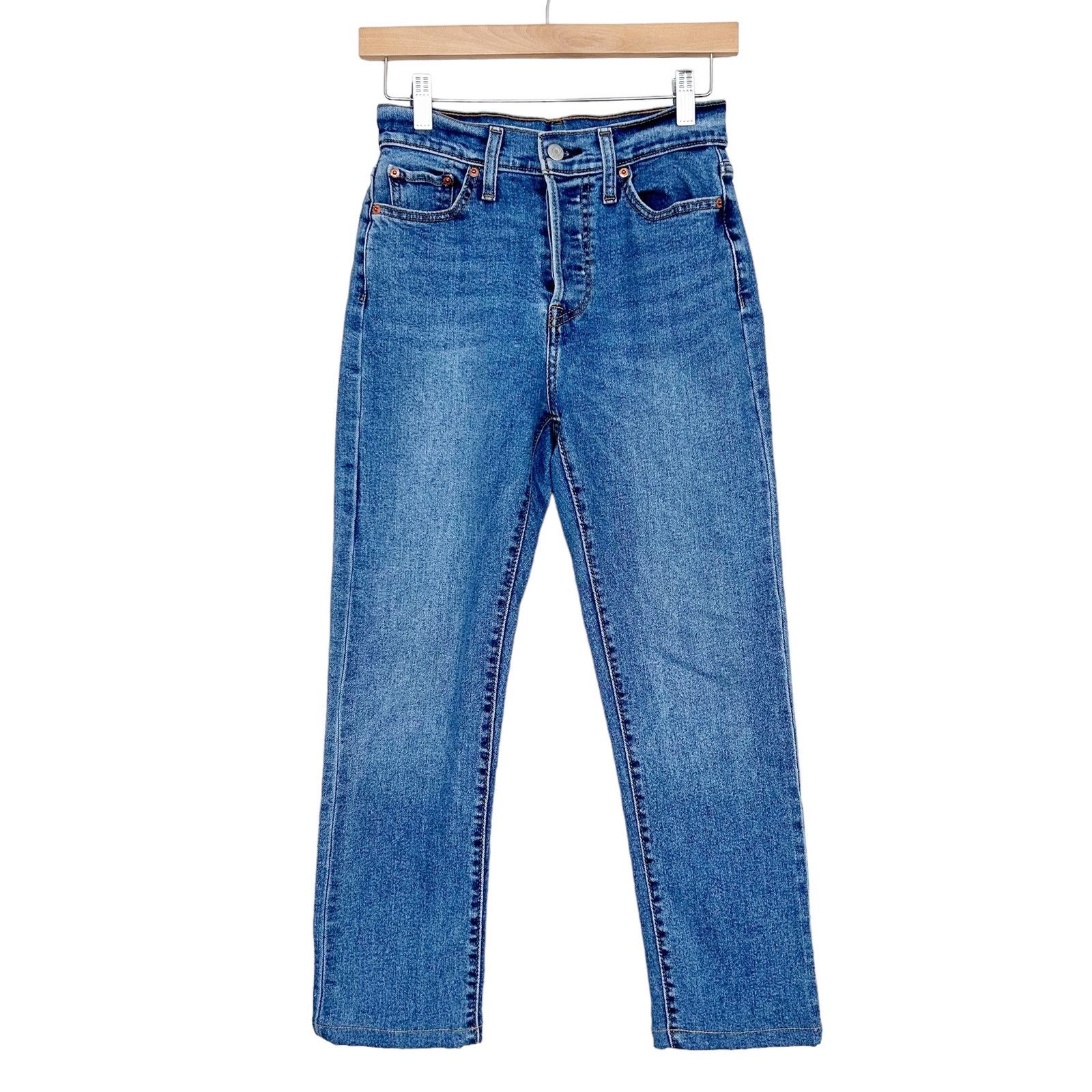 Levi's Levi's Button Fly Wedgie Straight Jeans Sz 25 Size 25" / US 0 / IT 36 - 1 Thumbnail