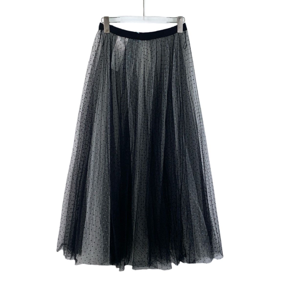 Dior Dior Black Polka Dot Mulberry Silk Mesh Casual Halter Dress Size 27" / US 4 / IT 40 - 2 Thumbnail