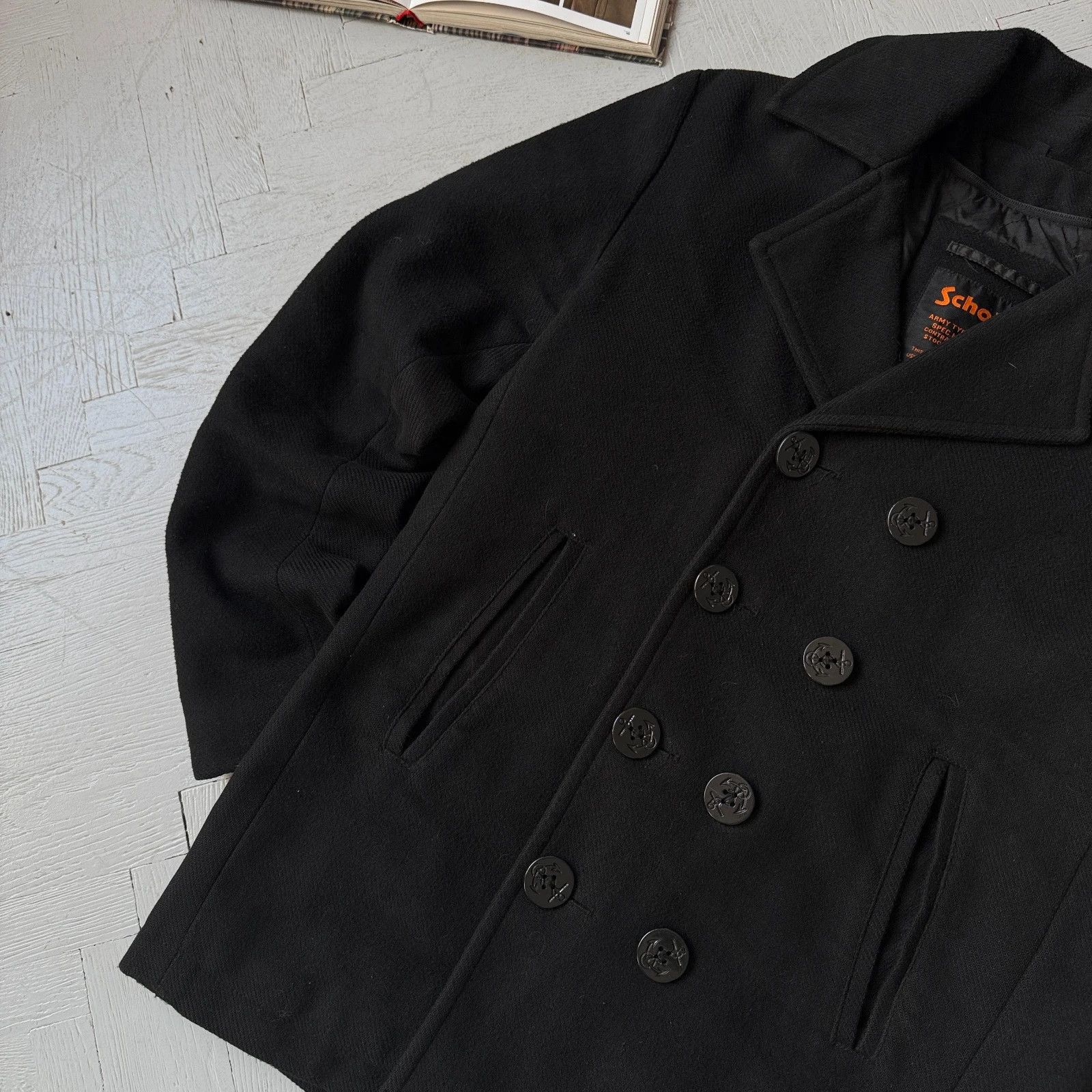 Schott Vintage Schott NYC US Navy Peacoat Wool Blend Jacket Size US M / EU 48-50 / 2 - 2 Thumbnail