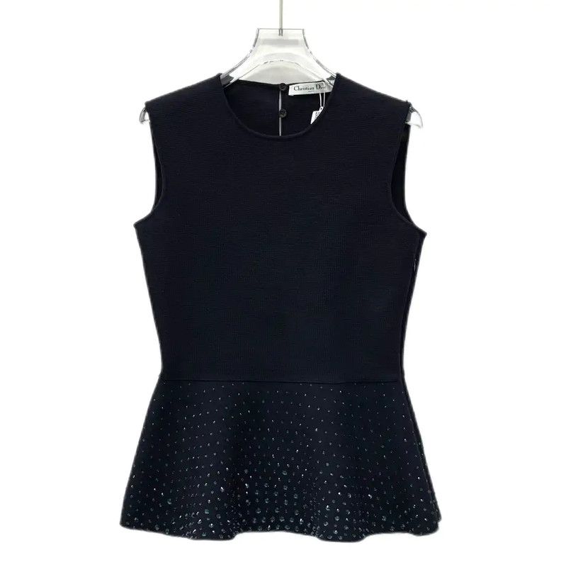 Dior Dior Black Women's T-Shirt with Unique Design 0089 Size ONE SIZE - 1 Thumbnail