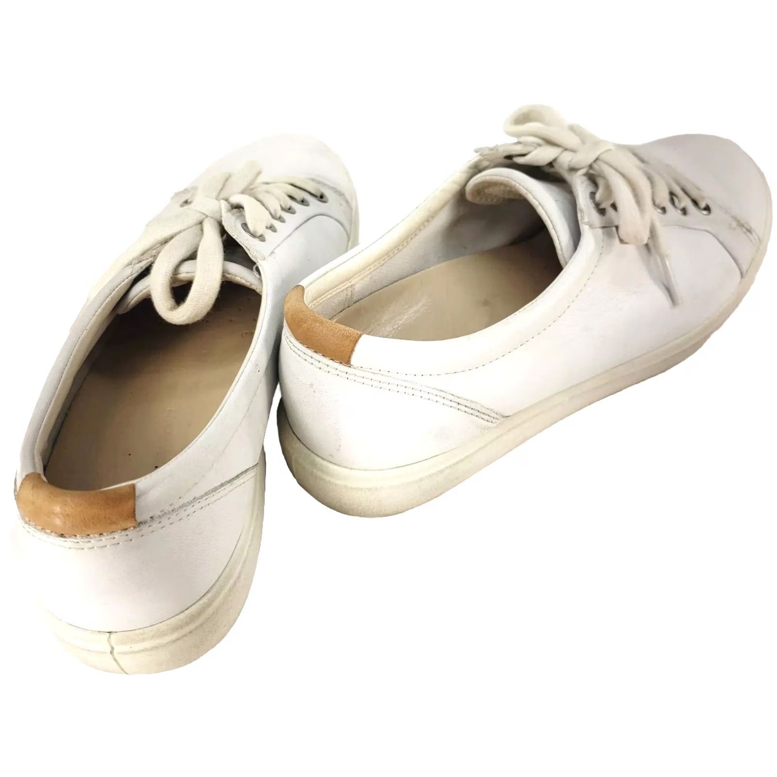 Ecco Ecco Soft 7 Womens Shoes Size 9 White Leather Lace Up Low Top Comfort Sneakers Size M / US 6-8 / IT 42-44 - 3 Thumbnail