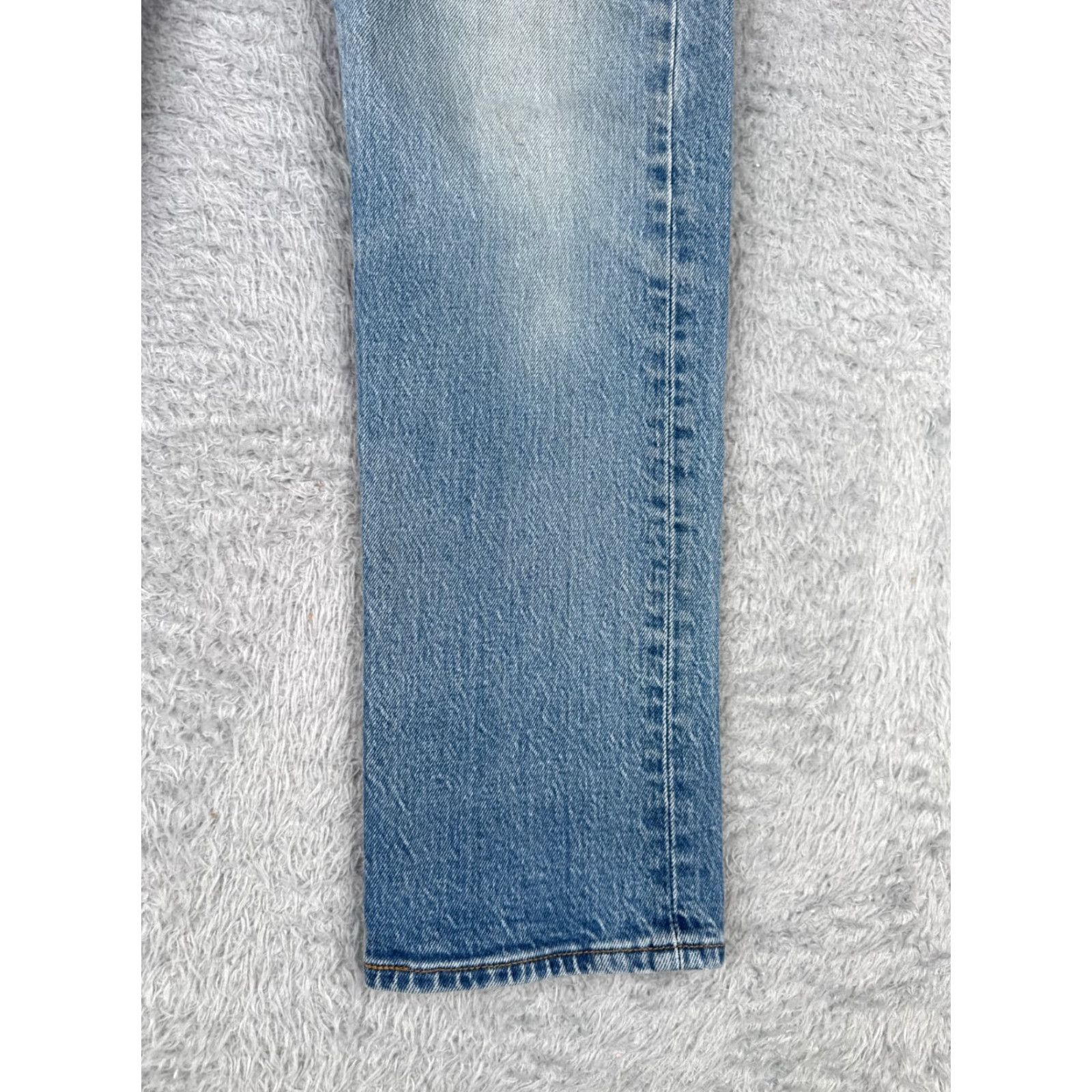 Levi's Levi's Wedgie Fit Vintage Women's Straight Jeans 25 Blue Denim Mid Rise Stretch Distressed 26x27 Size 42" / US 20 - 7 Thumbnail