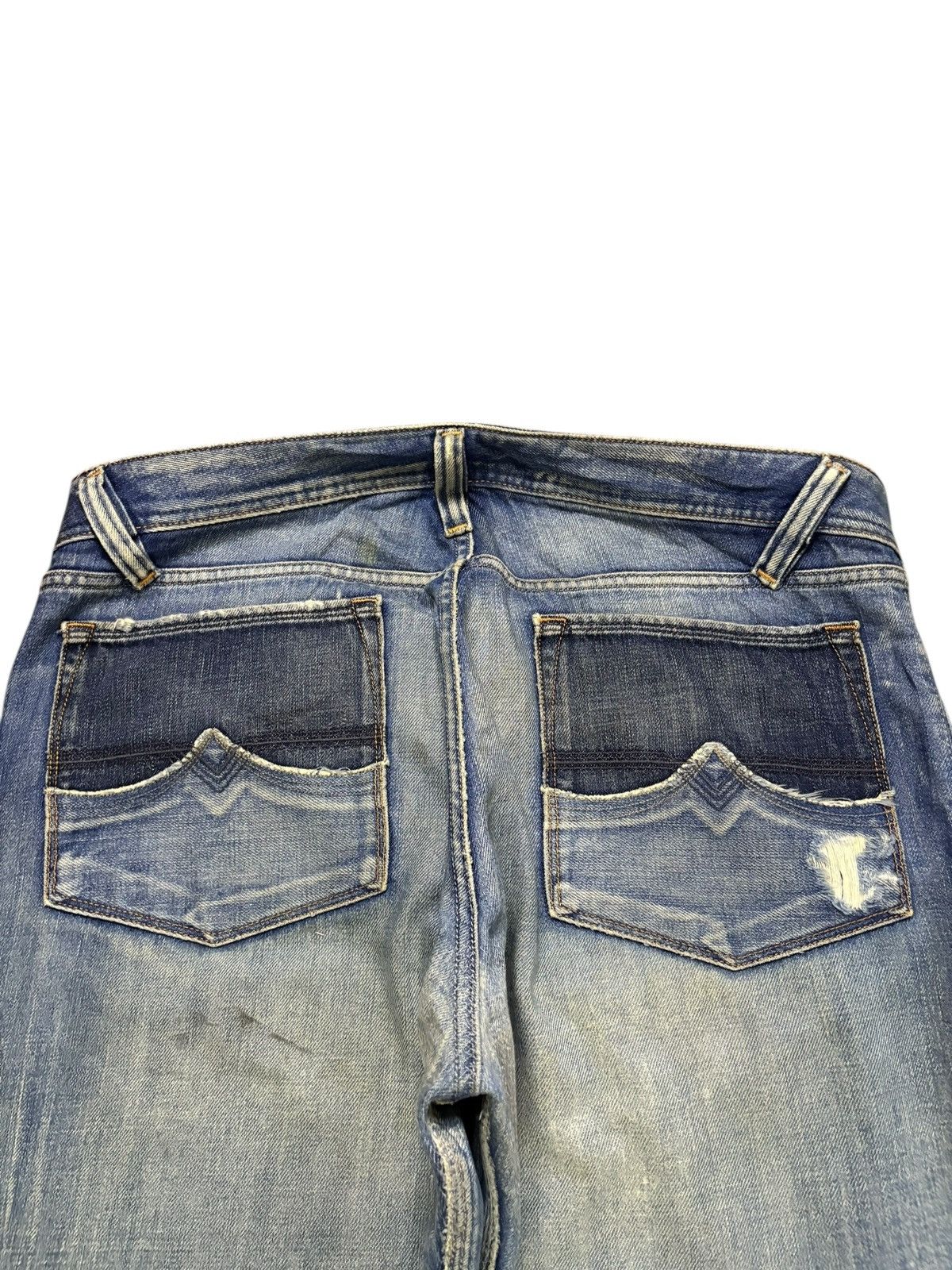 Diesel Vintage Diesel Button Fly Mud Wash Distressed Rip Flare Jean Size US 37 - 8 Thumbnail