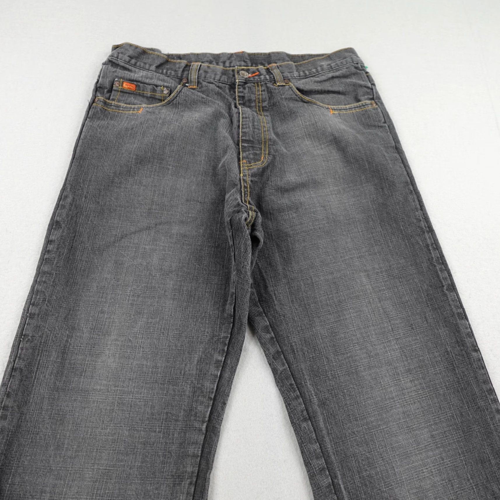 Denime VINTAGE Karl Kani Jeans Men Gray Denim Baggy 36 Adult Regular 36x34 Faded Embroidered Hip Hop Y2K Mens Size US 36 / EU 52 - 2 Thumbnail