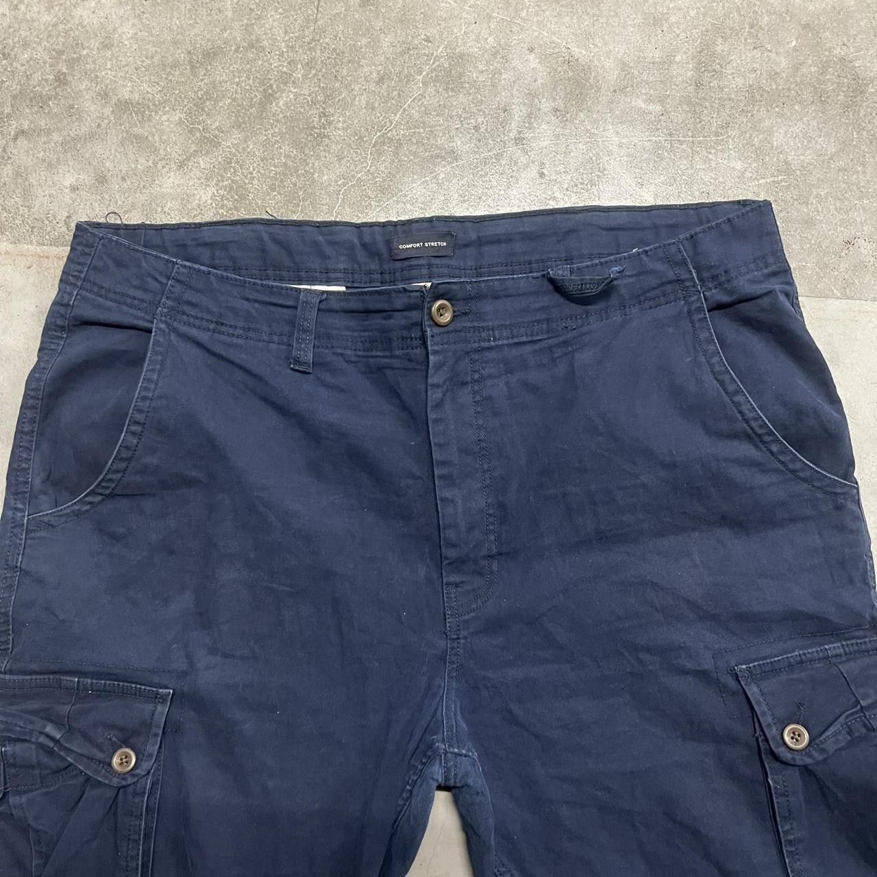 Japanese Brand × Vintage Vintage Y2K/2000s Baggy Fit Navy Blue Cargo Pants! Size US 38 / EU 54 - 4 Thumbnail