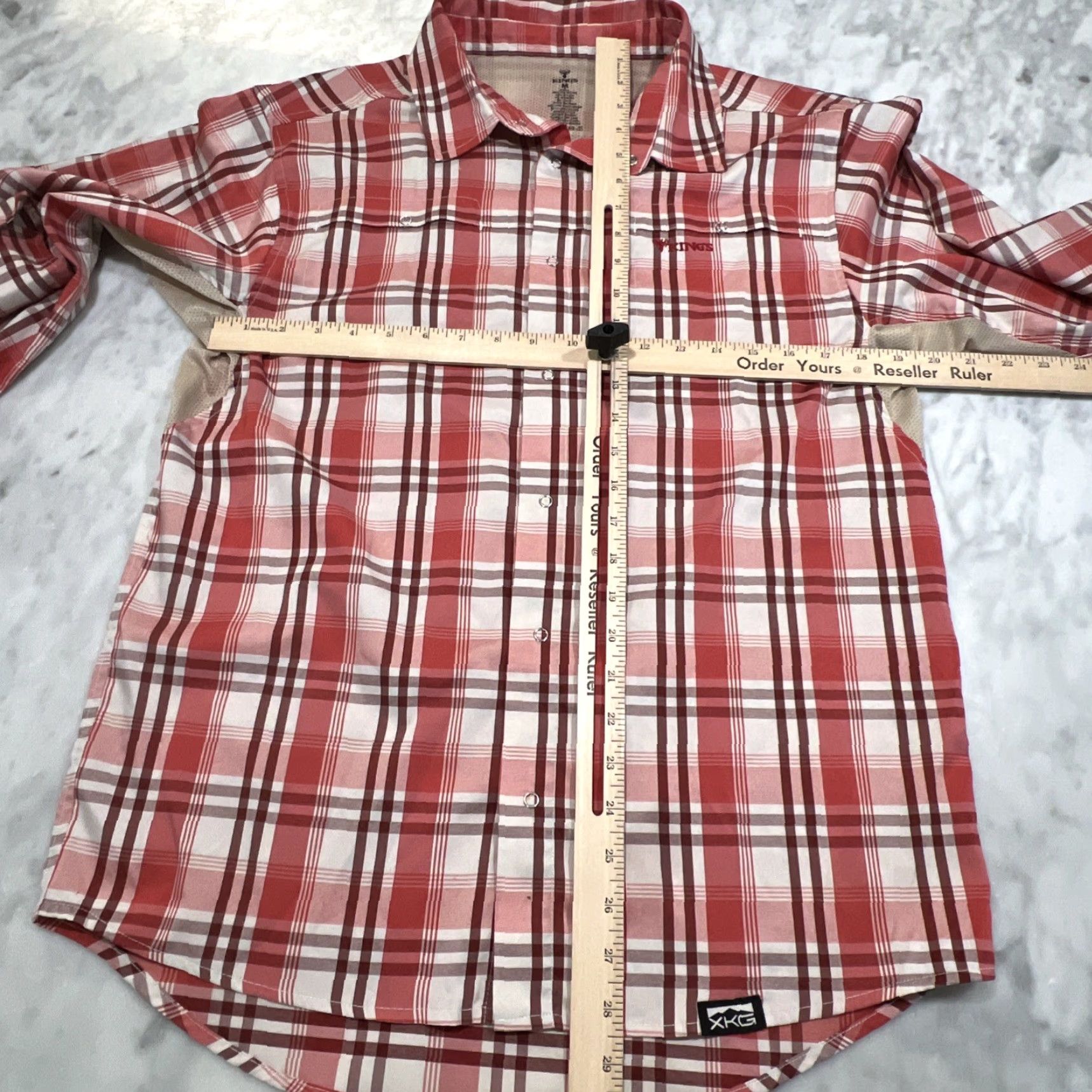 Vintage Kings Long Sleeve Shirt M Plaid Red Button Down Western Lightweight Snap Button-Down Casual Workwear Rancher UI Size US M / EU 48-50 / 2 - 7 Thumbnail