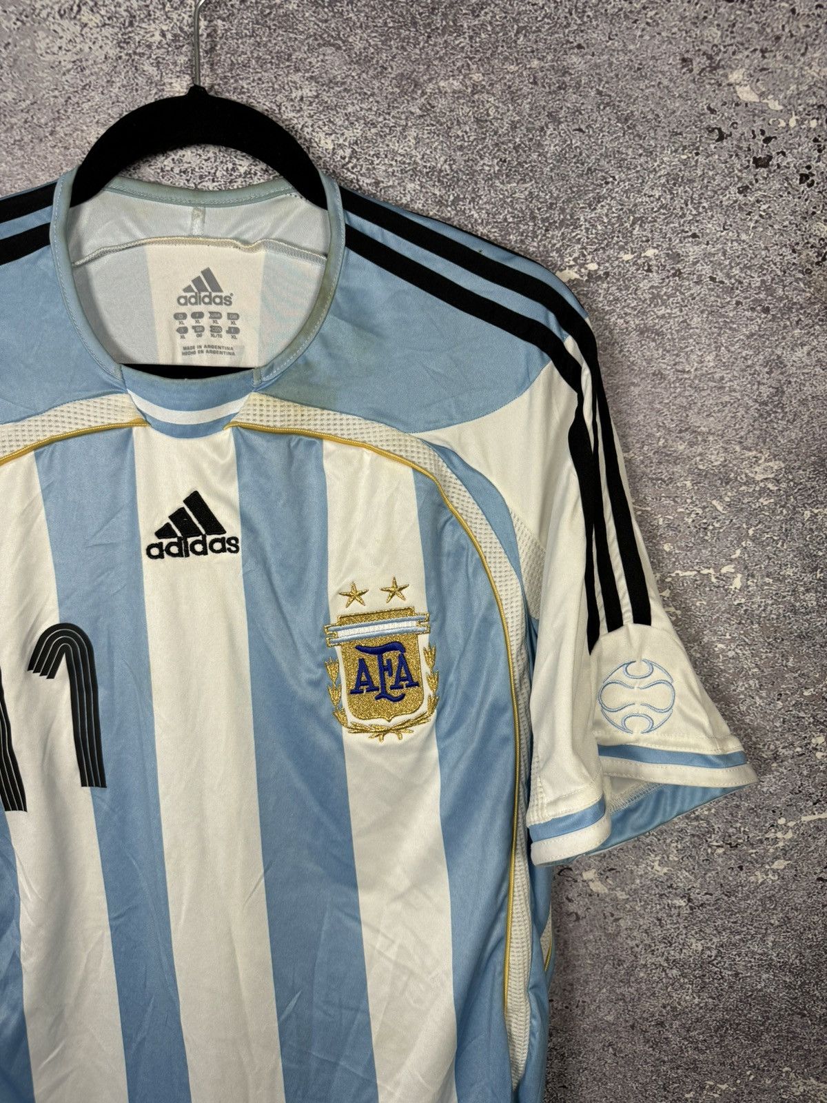 Adidas TEVEZ Argentina National Team 2006 Adidas Soccer Jersey Size US XL / EU 56 / 4 - 3 Thumbnail