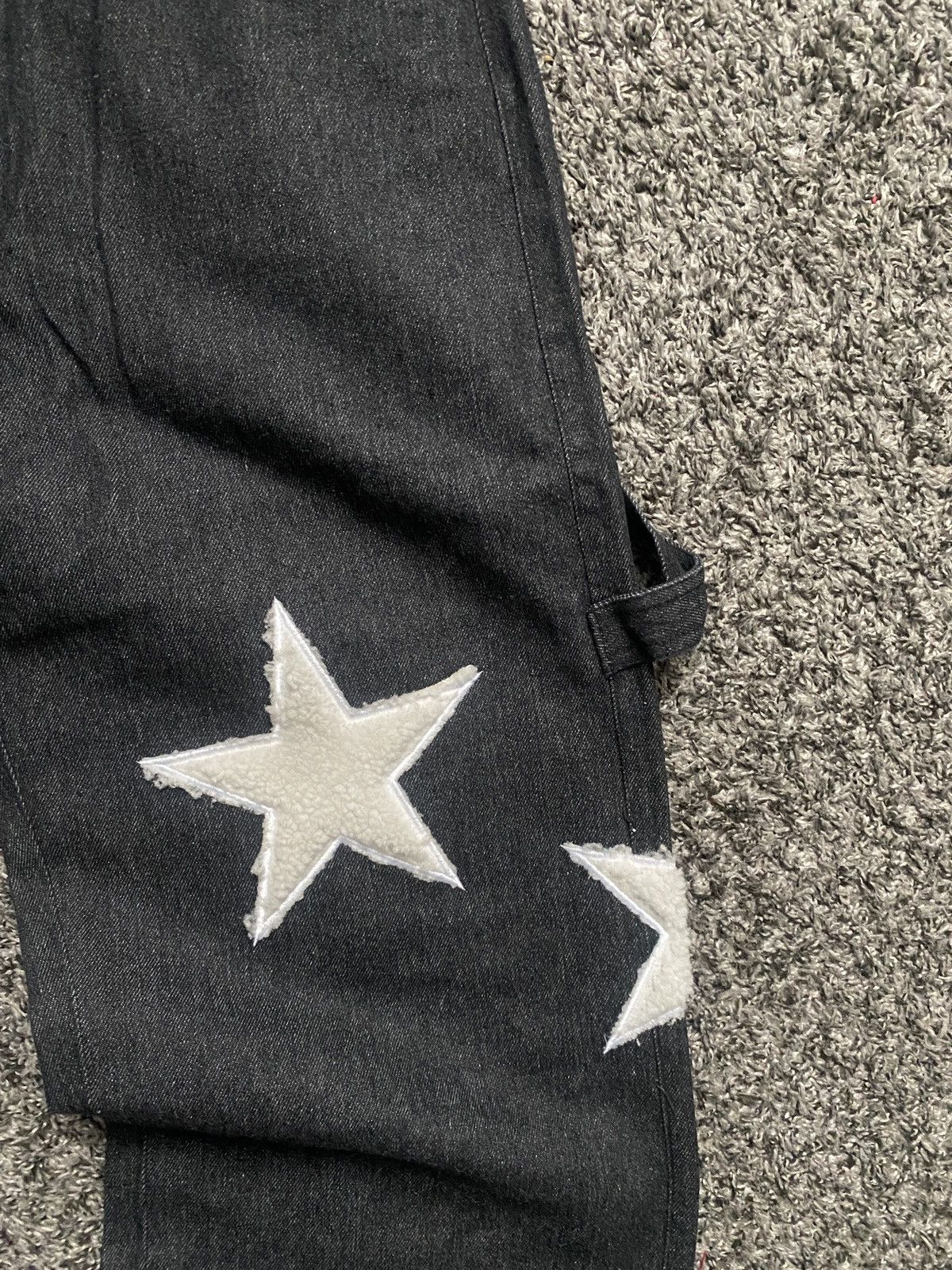 Other TWILLMKT Black Star Towel Patch Stacked Wide Leg Denim Size US 30 / EU 46 - 3 Thumbnail