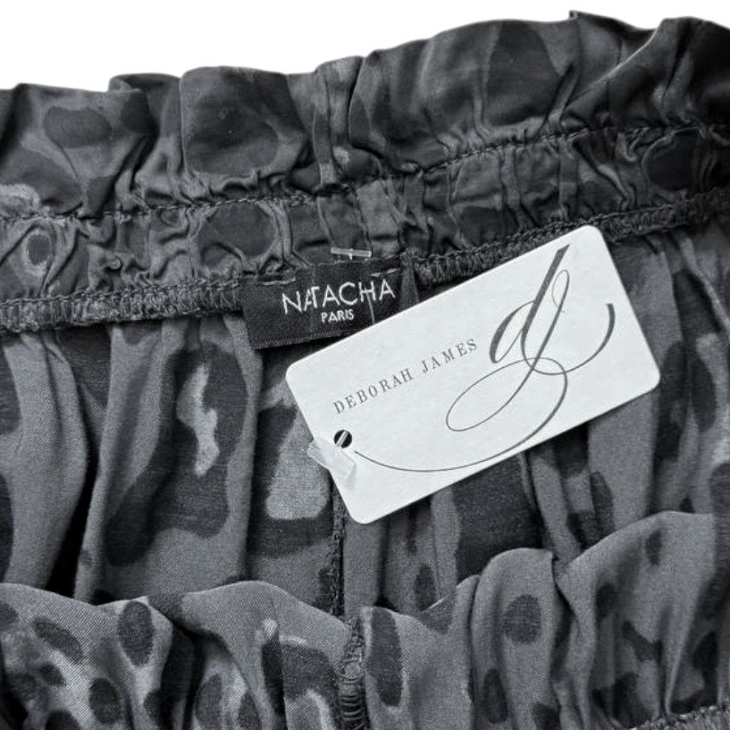 NBDN Nobrandedon Natacha Leopard Wide Leg Black/Gray Pants | Size S Size 27" / US 4 / IT 40 - 4 Thumbnail