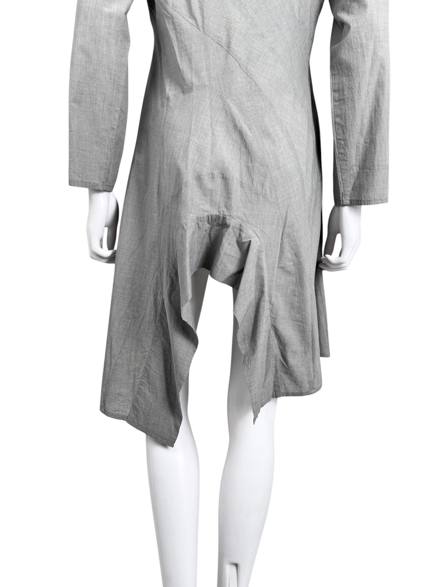 Masnada 🔥Grail! Grey Cotton Curved Shirt Size M / US 6-8 / IT 42-44 - 6 Thumbnail