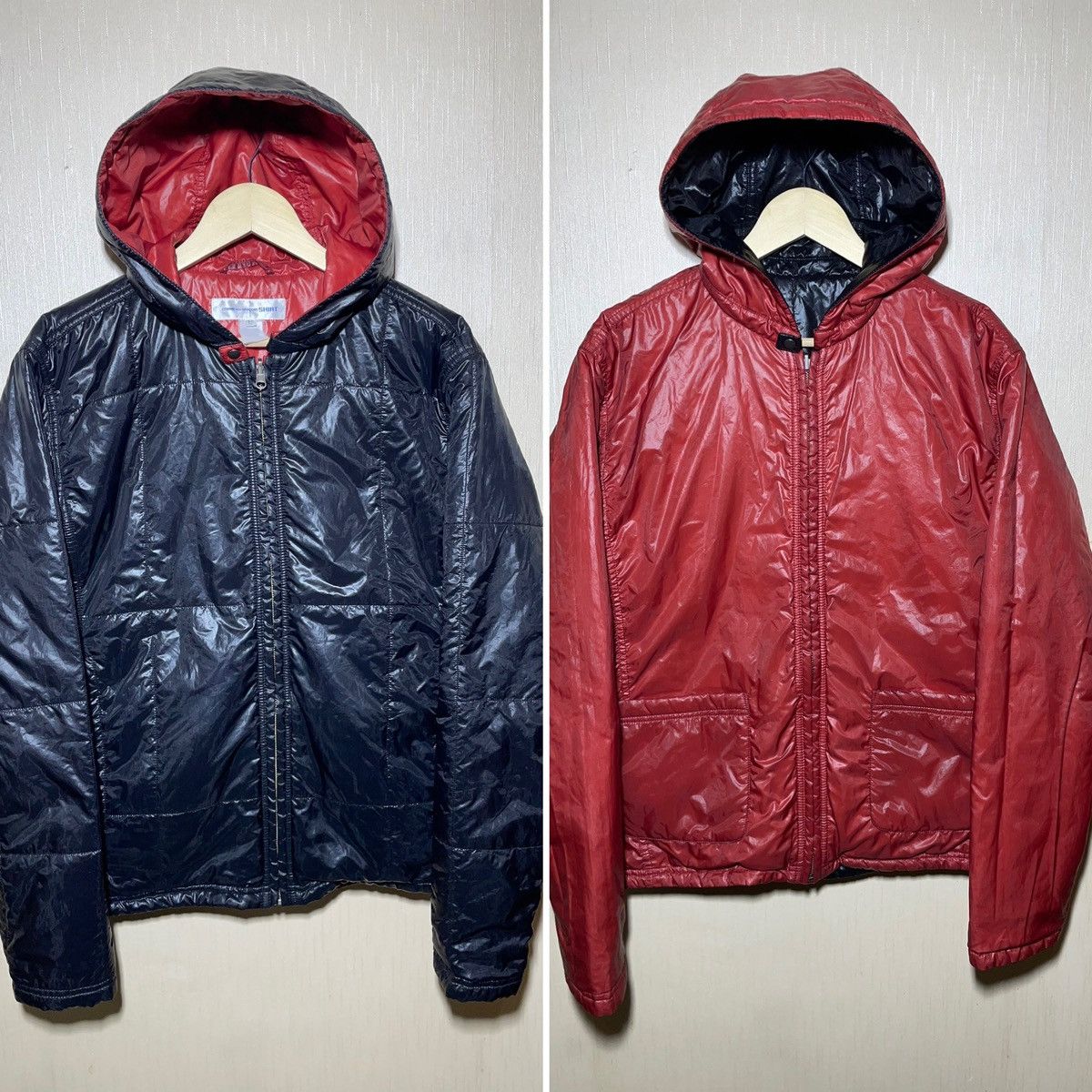Pre-owned Comme Des Garcons X Vintage Comme Des Garçons Japanese Reversible Jacket In Black/red