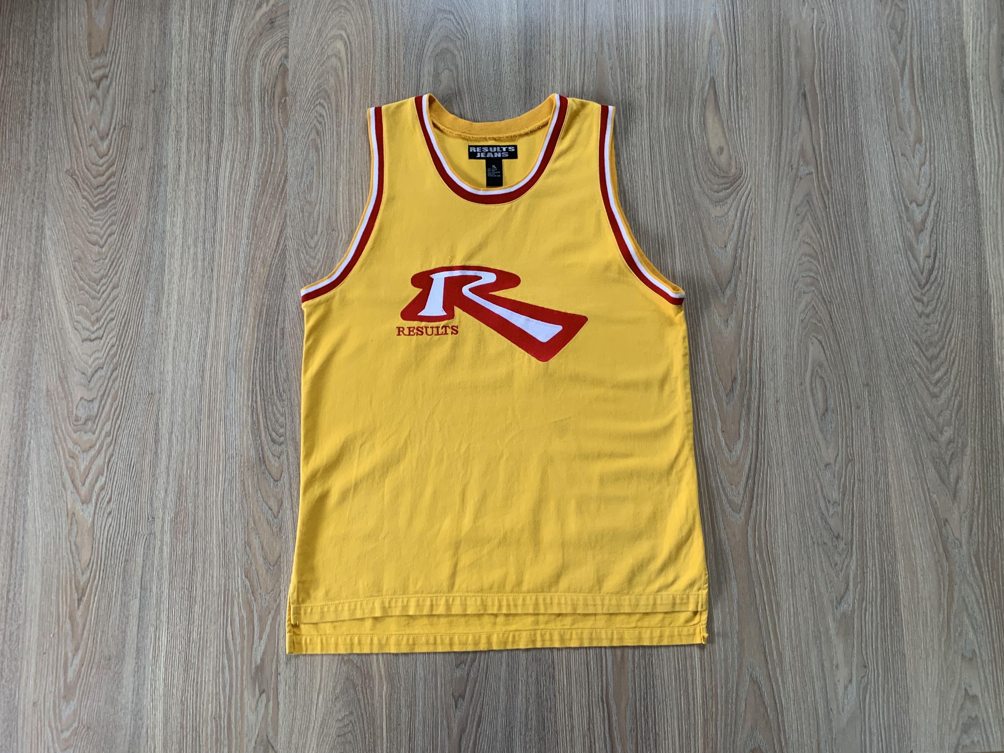 Japanese Brand Results Jeans Mens Heavy Cotton Sleeveless T Shirt Size US XL / EU 56 / 4 - 1 Thumbnail
