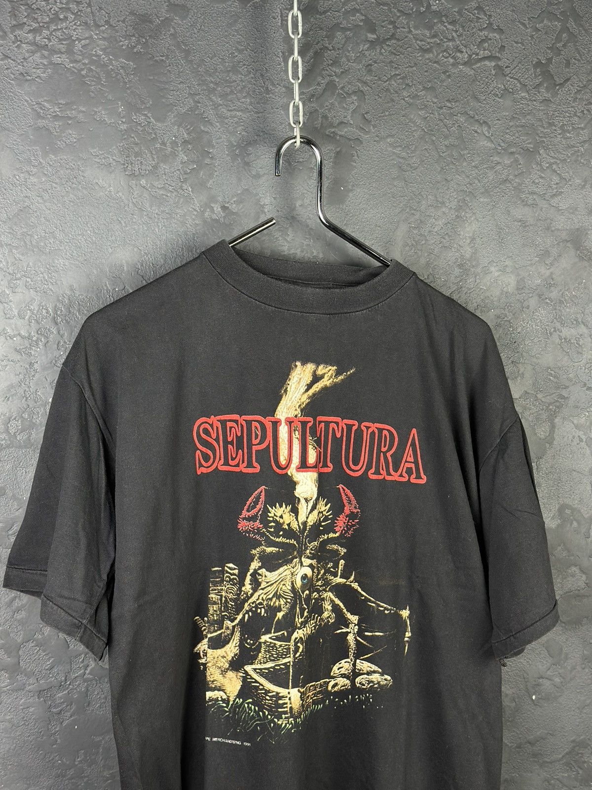 Band Tees Vintage rare Sepultura 1992 European Tour t-shirt Size US M / EU 48-50 / 2 - 5 Thumbnail