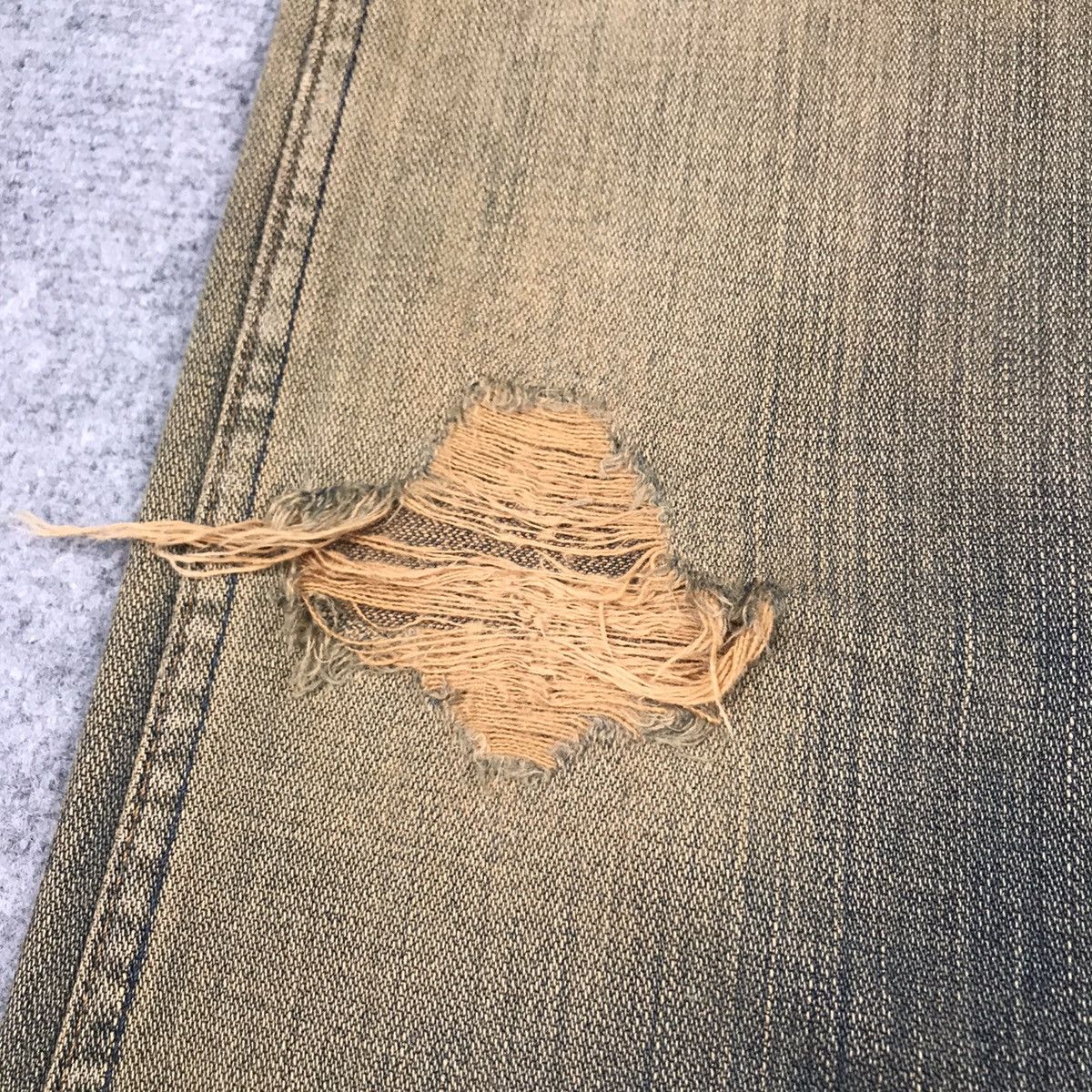 Japanese Brand × Wrangler FLARE DENIM RUSTY DISTRESSED WRANGLER EYELET DENIM PANTS Size US 28 / EU 44 - 4 Thumbnail