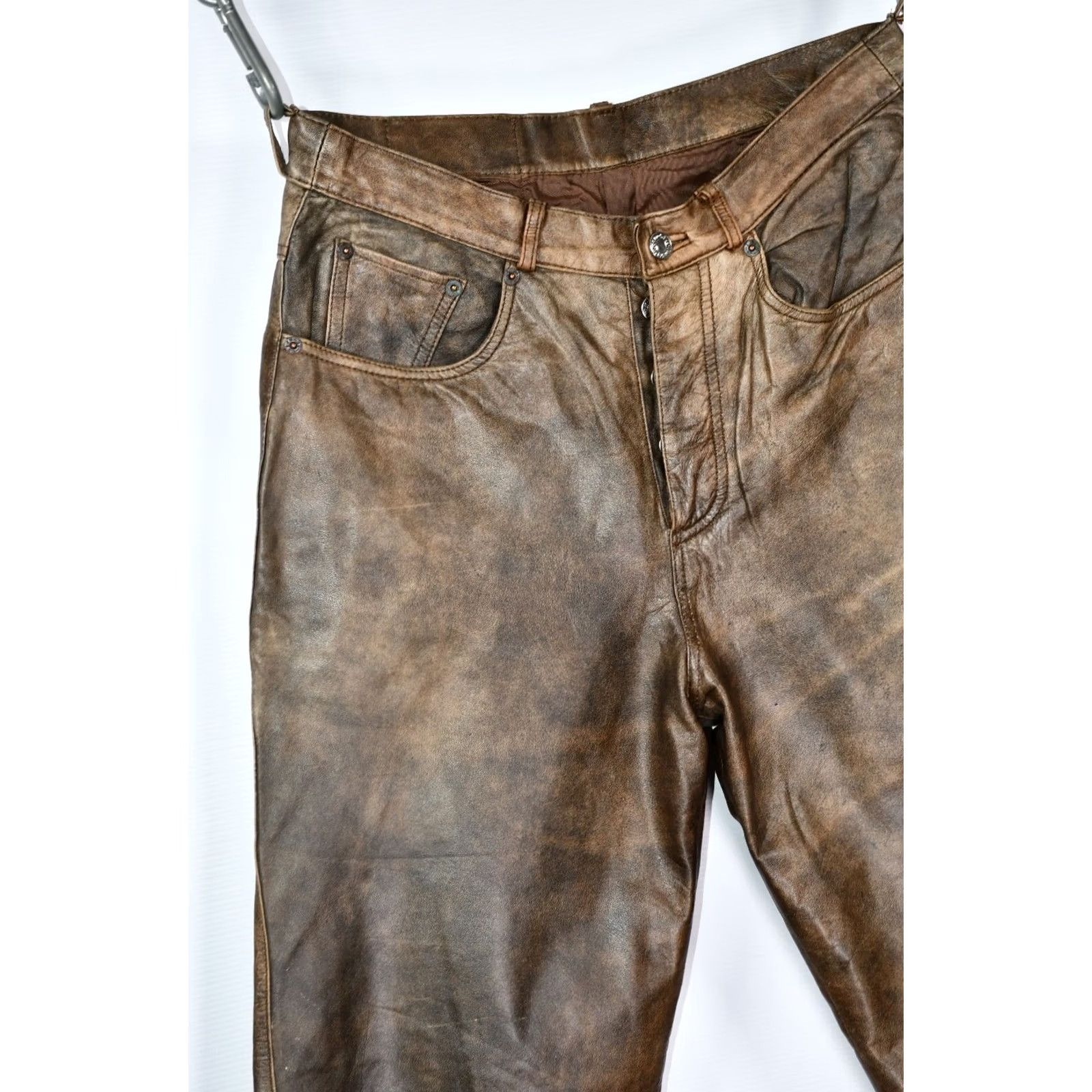 Levi's Vintage Levi’S 503-9320 Real Leather Brown Made Korea Mens Pants size W31 L34 Size US 31 - 3 Thumbnail
