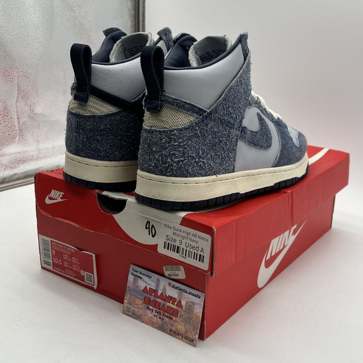 Nike Notre x dunk high midnight navy Size US 9 / EU 42 - 5 Thumbnail