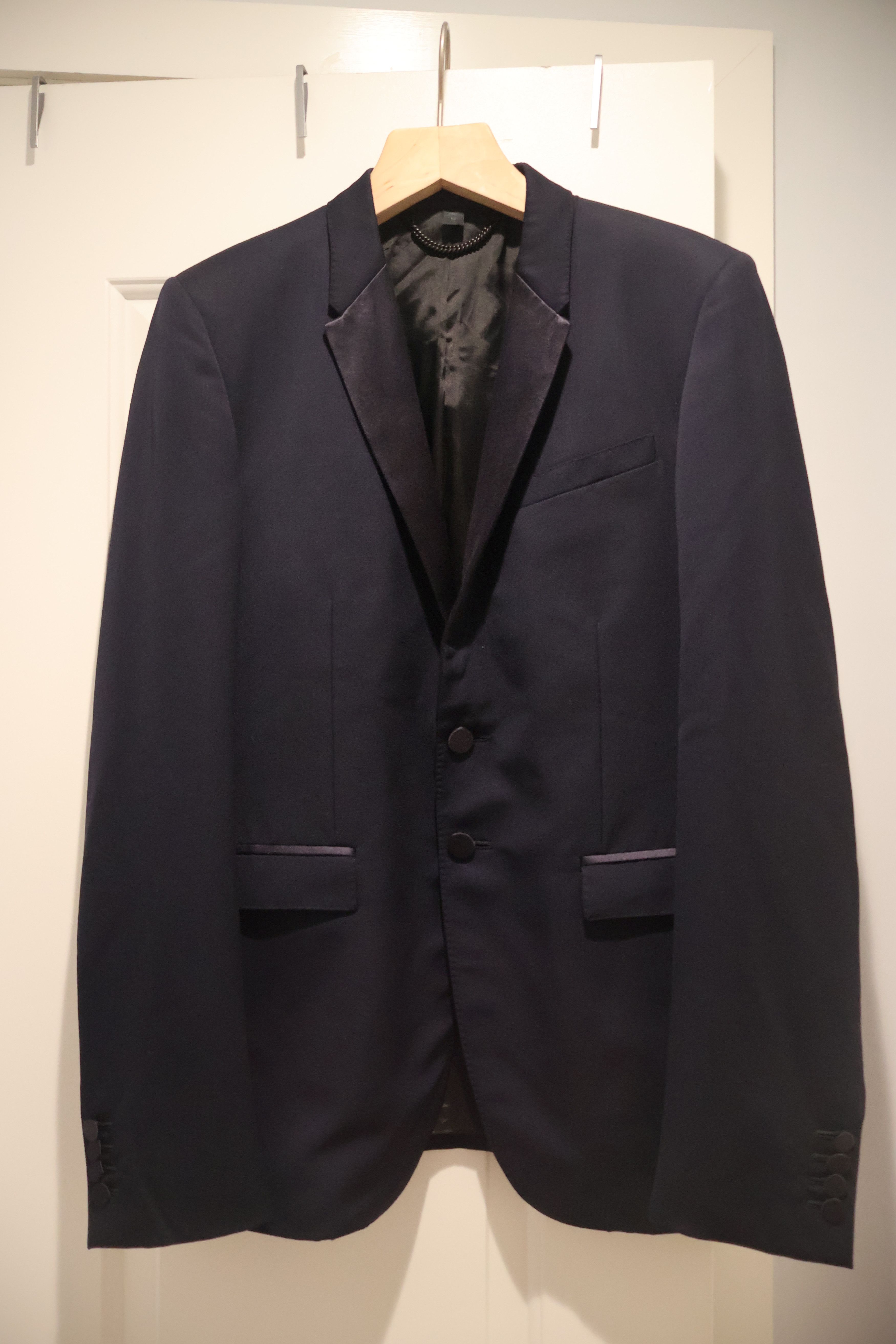 Burberry Prorsum Burberry Prosum navy wool tuxedo blazer - EU 50 Size 50R - 2 Thumbnail