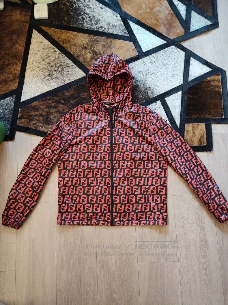 Fendi Tech Fabric Jacket with Full Logo - Premium