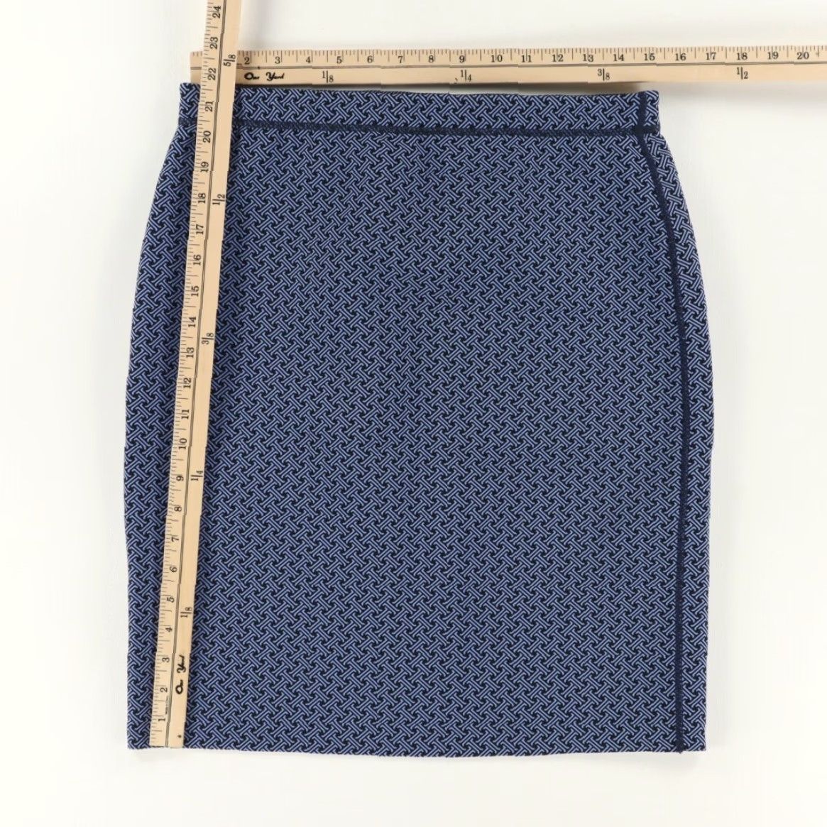 J.McLaughlin J. McLaughlin High Stretch Reversible Montego Halle Nylon Woven Skirt Blue Women's M Size 32" / US 10 / IT 46 - 3 Thumbnail
