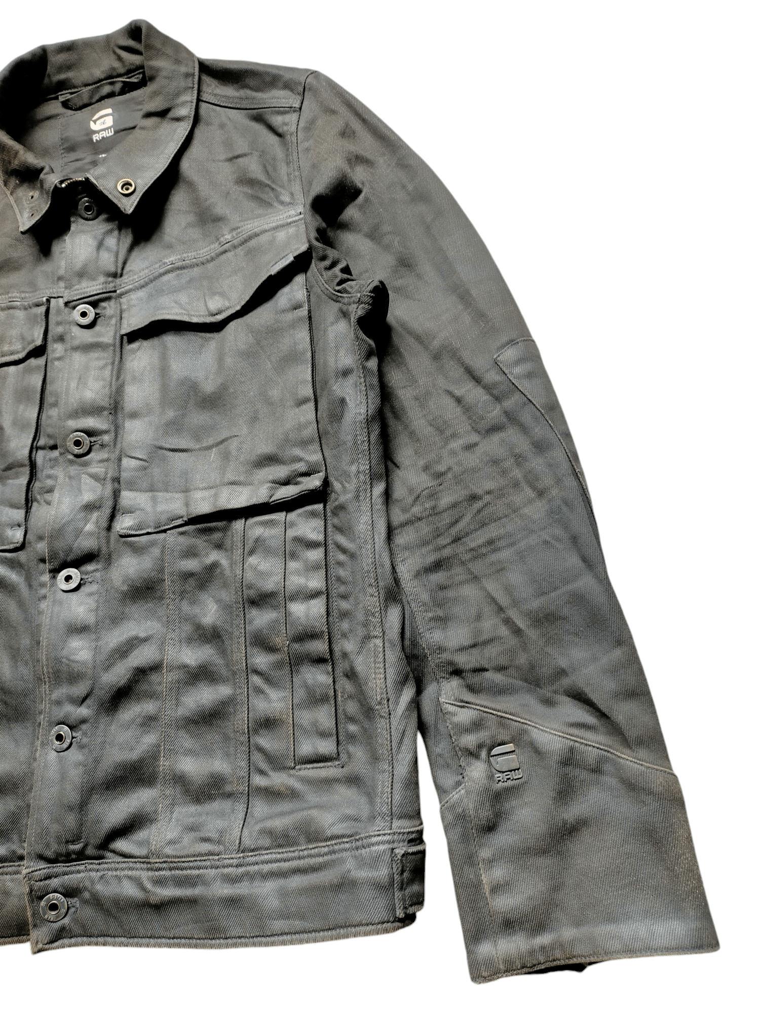 G-Star G-Star Raw Waxed Type 2 Denim Black Jacket Jeans Size US M / EU 48-50 / 2 - 5 Thumbnail