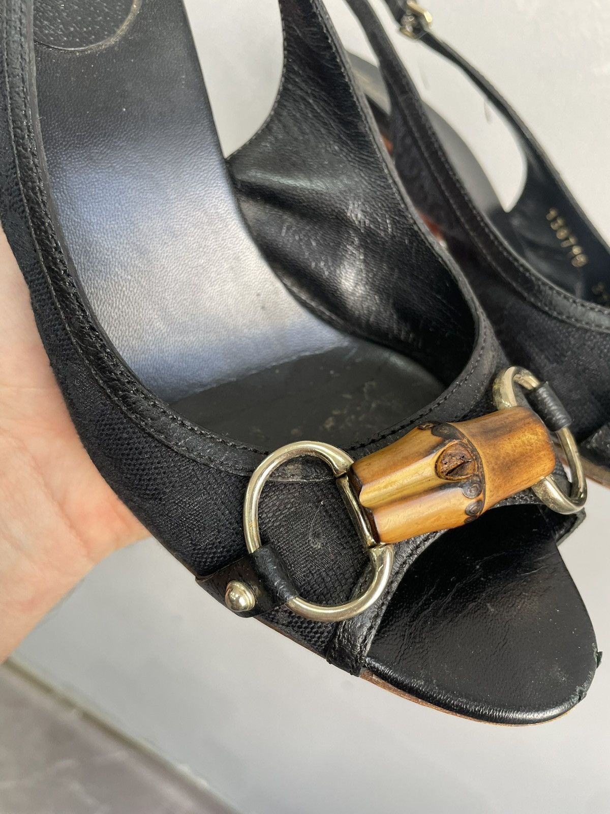 Gucci Rare monogram heel leather Gucci sneakers summer 37 size Size US 7 / IT 37 - 9 Thumbnail
