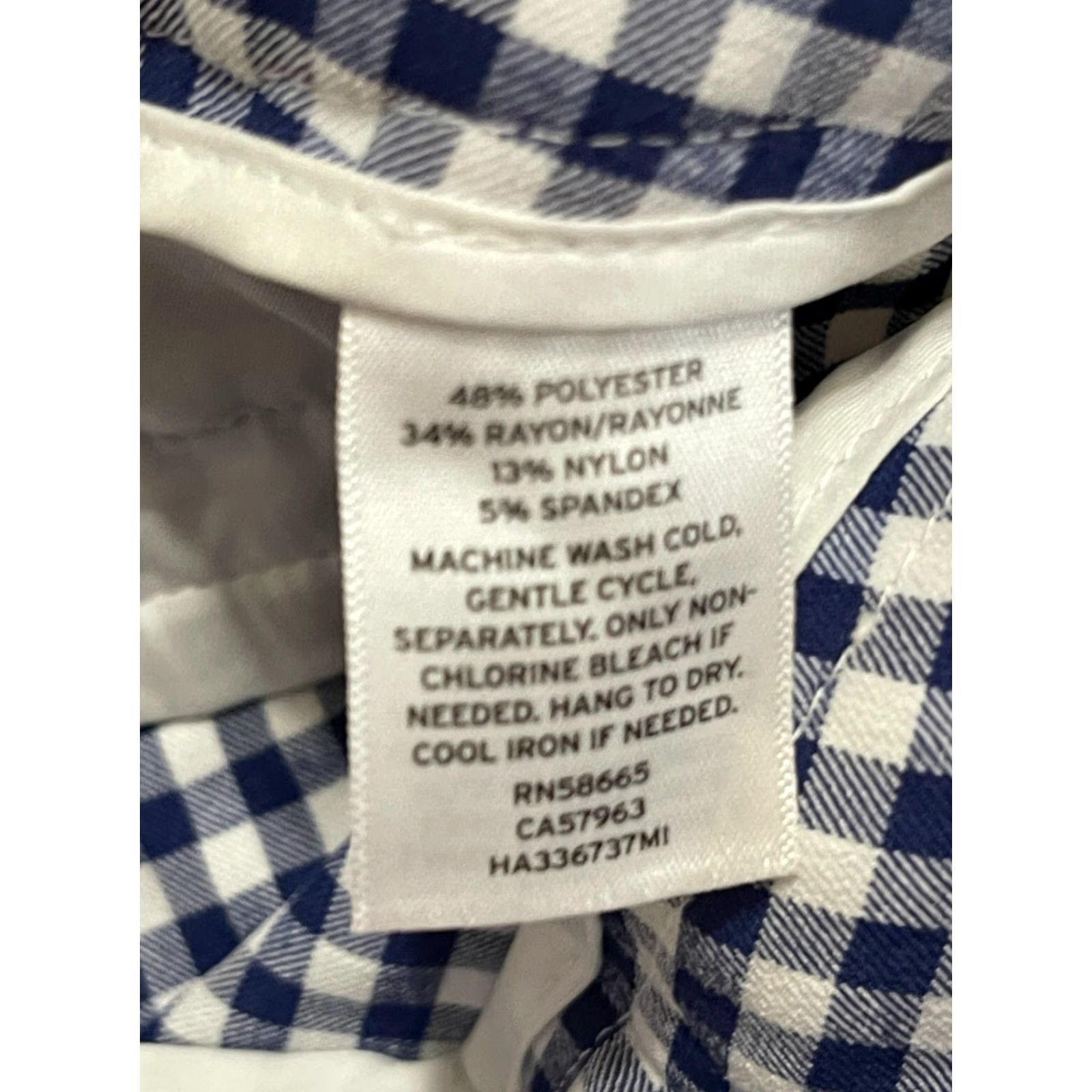 Vintage Halogen Pants Women Size 2 Plaid Ankle Straight Leg Blue White Casual Vintage: No Size 26" / US 2 / IT 38 - 7 Thumbnail