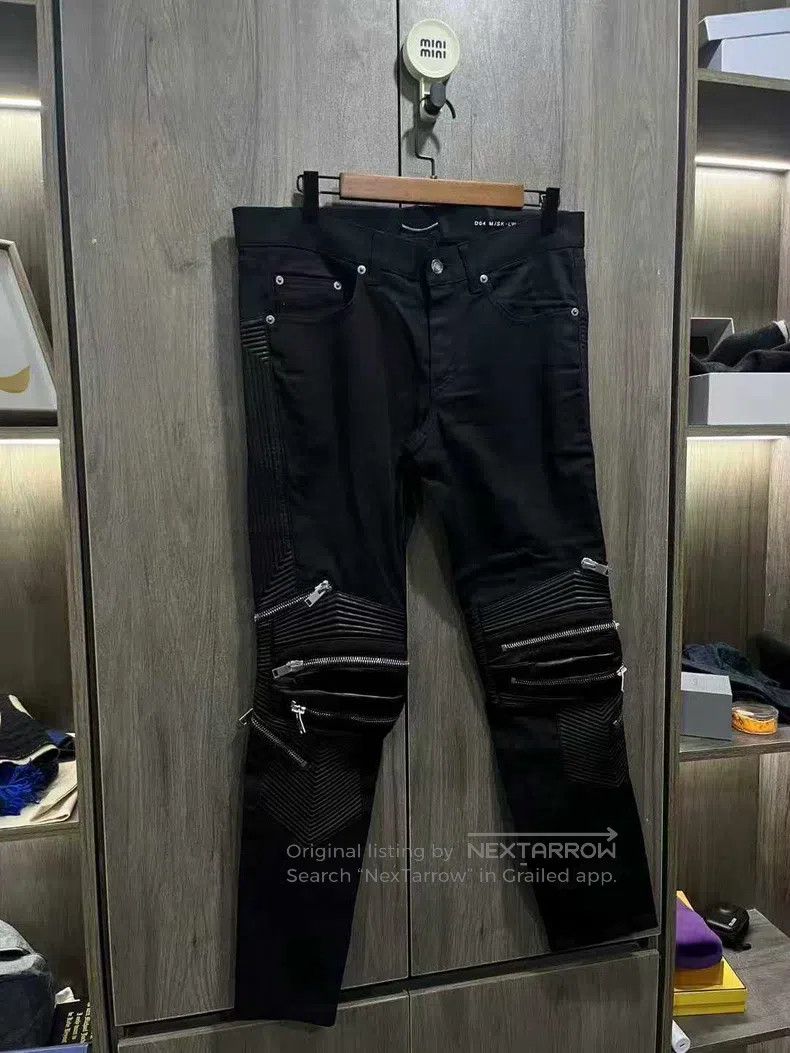 Saint Laurent Paris Saint Laurent Paris size M Zipper Biker Leather Pants Size US 32 / EU 48 - 2 Thumbnail