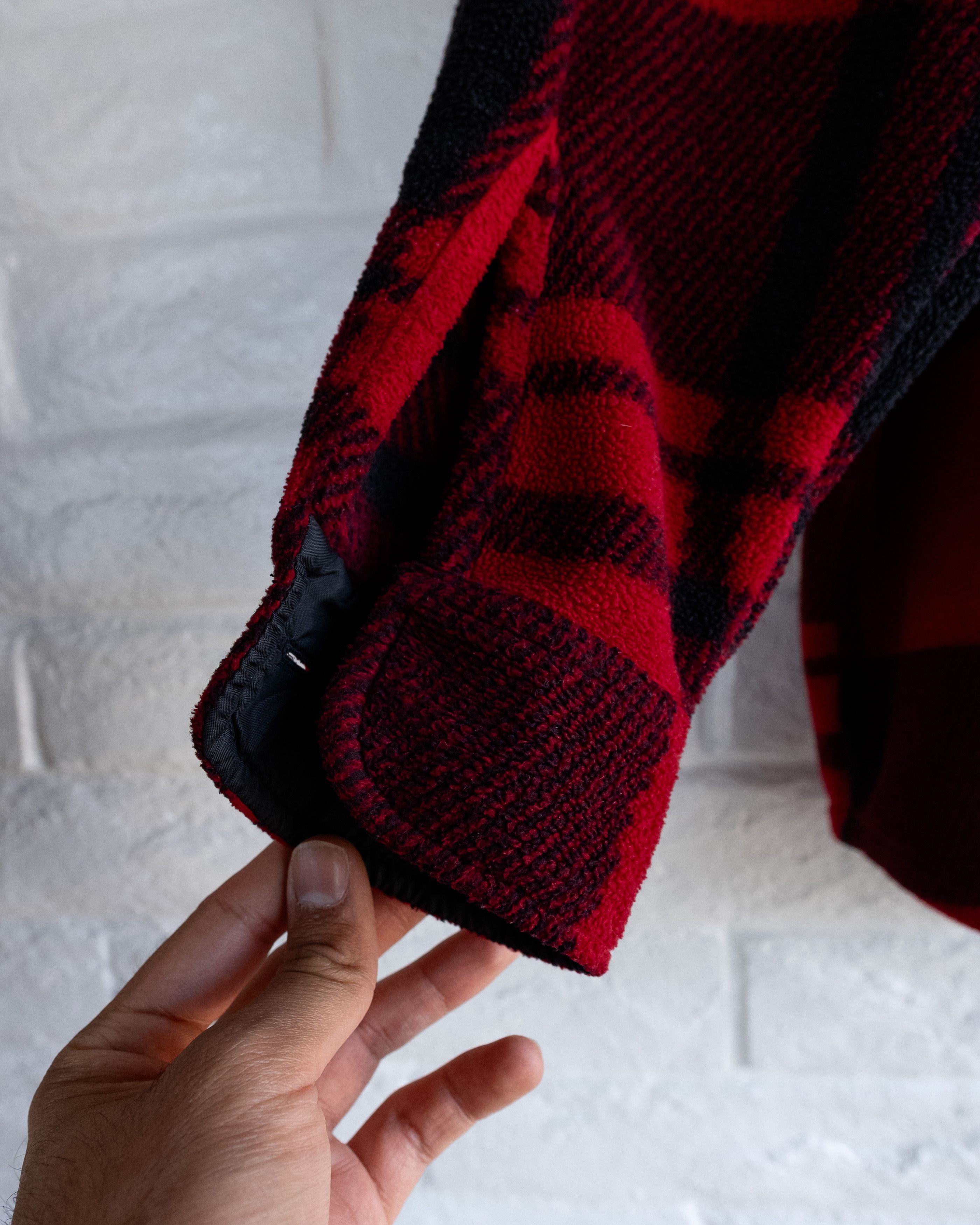 Vintage Vintage Soccer Rugby Gear Red Buffalo Plaid Fleece Flannel Size US M / EU 48-50 / 2 - 4 Thumbnail