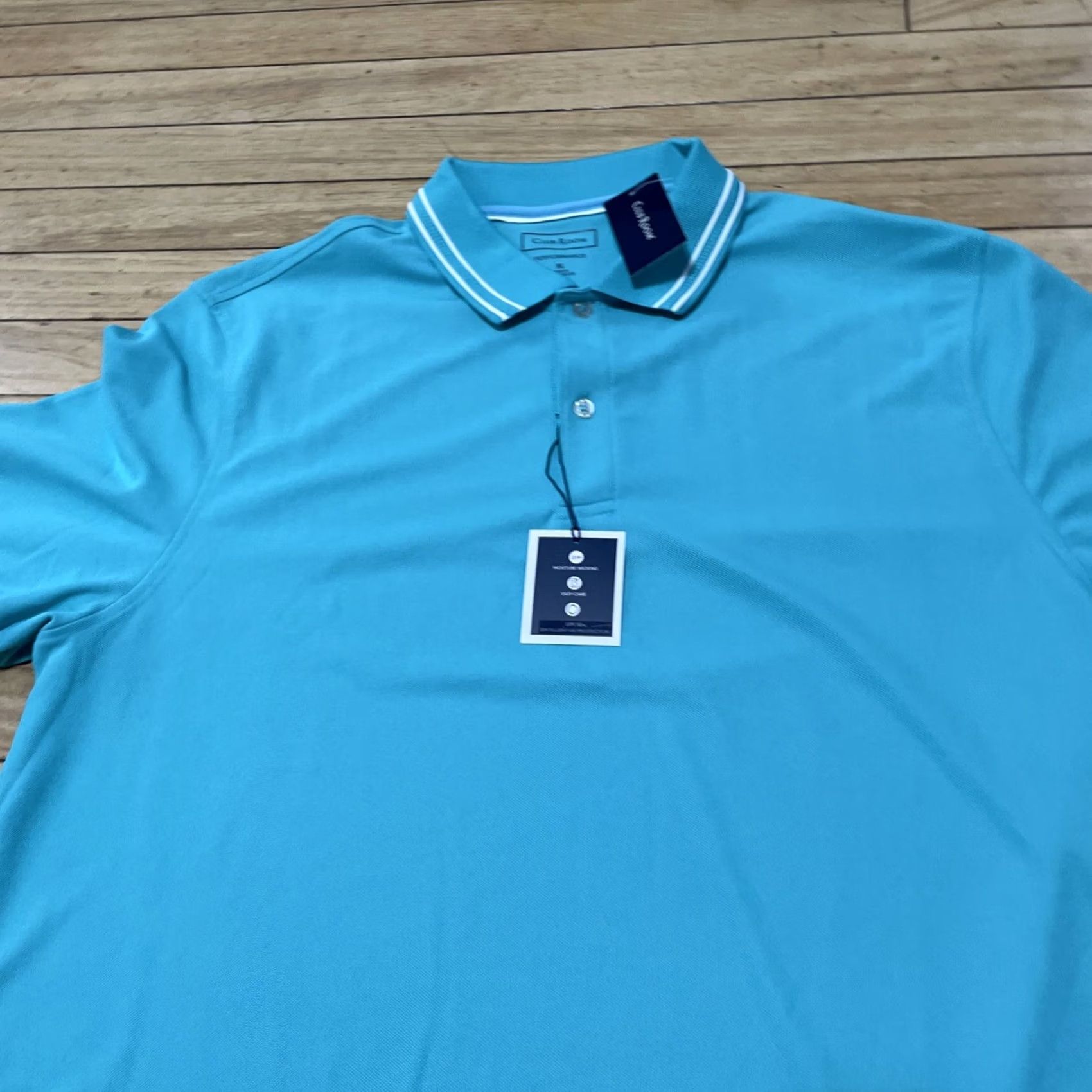 Club Room VINTAGE Club Room Polo Shirt Men XL Teal Green Preppy UPF50 Sun Protection New 0 46 Size US XL / EU 56 / 4 - 3 Thumbnail