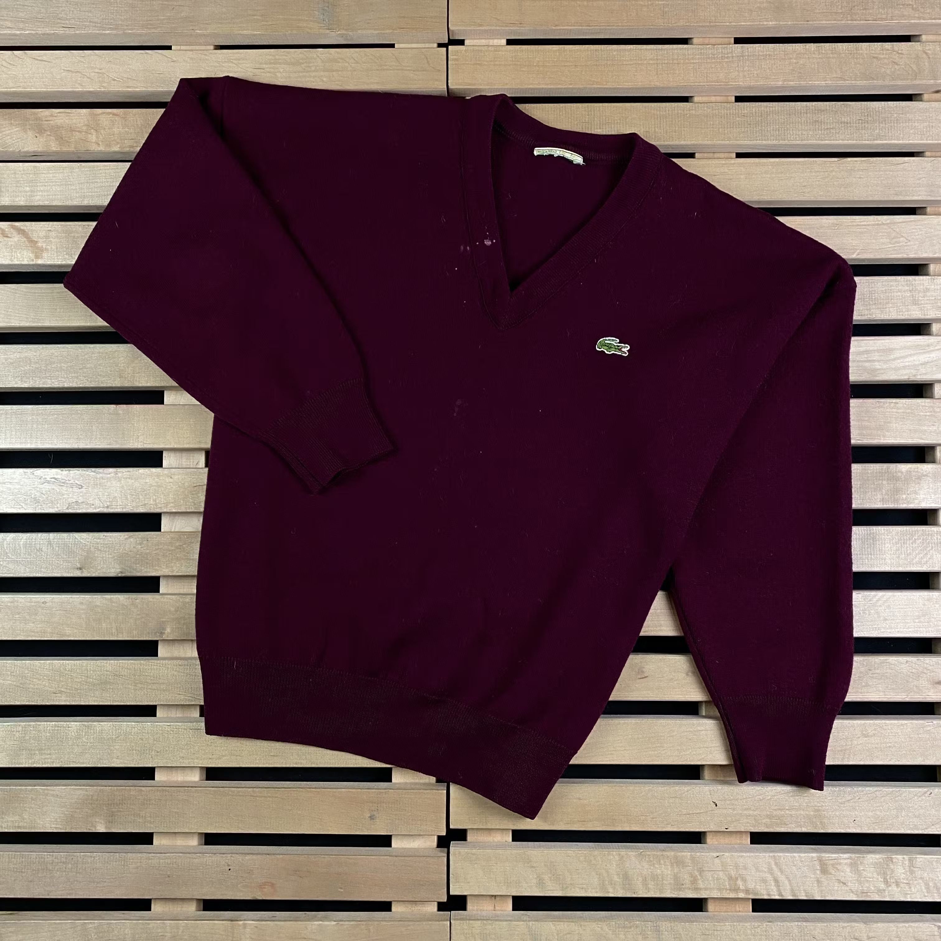 Lacoste × Vintage Mens Lacoste Vintage Sweater Size 7 Size US XL / EU 56 / 4 - 1 Thumbnail