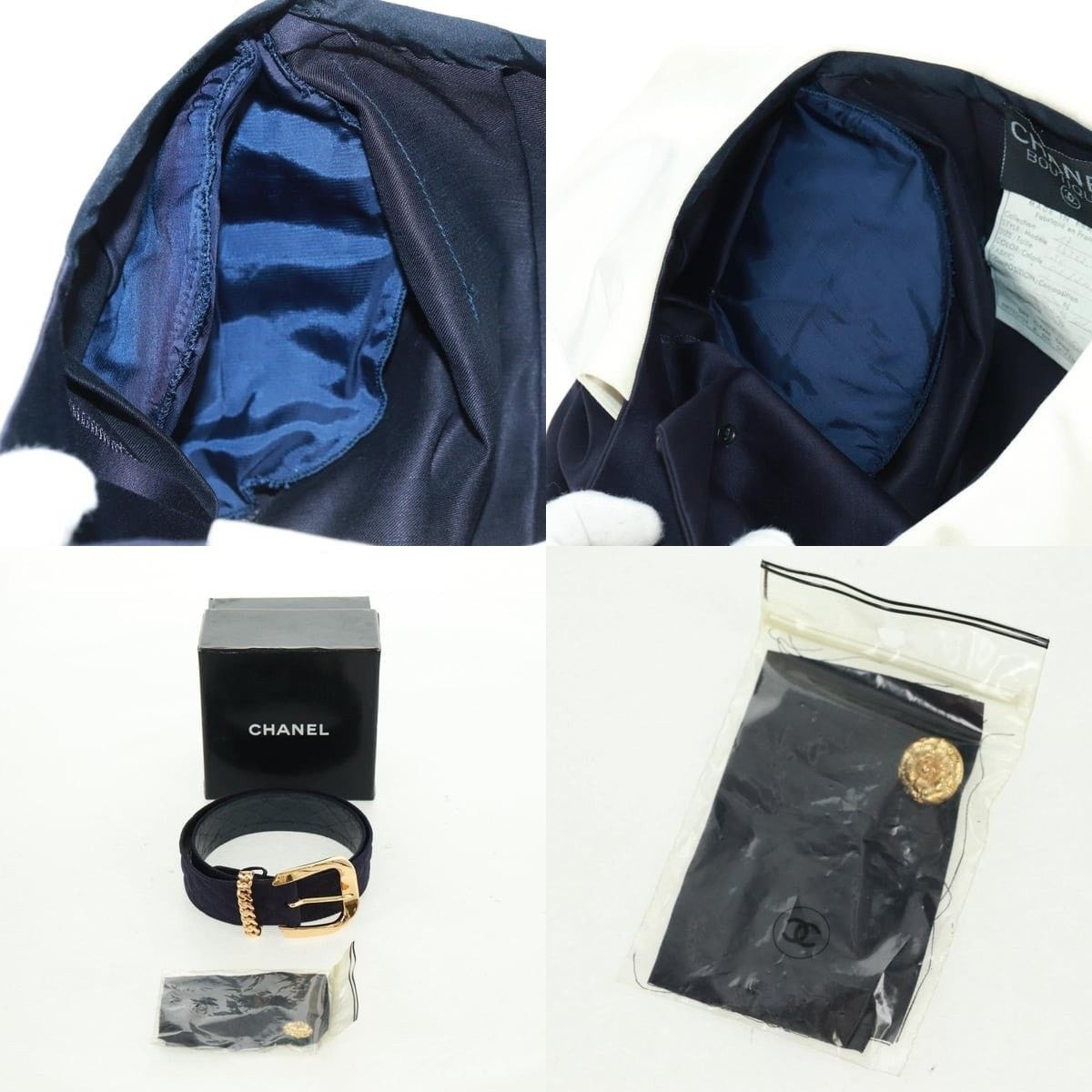 Chanel Chanel One Piece Cotton Navy CC Shirt Size ONE SIZE - 5 Thumbnail