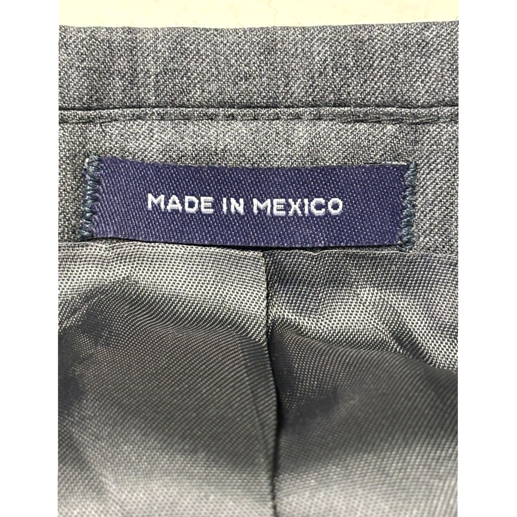 Stafford Stafford Wool Herringbone Suit Jacket Blazer 2 Piece 44 Short Notch Lapel Two-Button Classic Fit Mens Grey Regular Vintage No Size US 44 / EU 60 - 6 Thumbnail