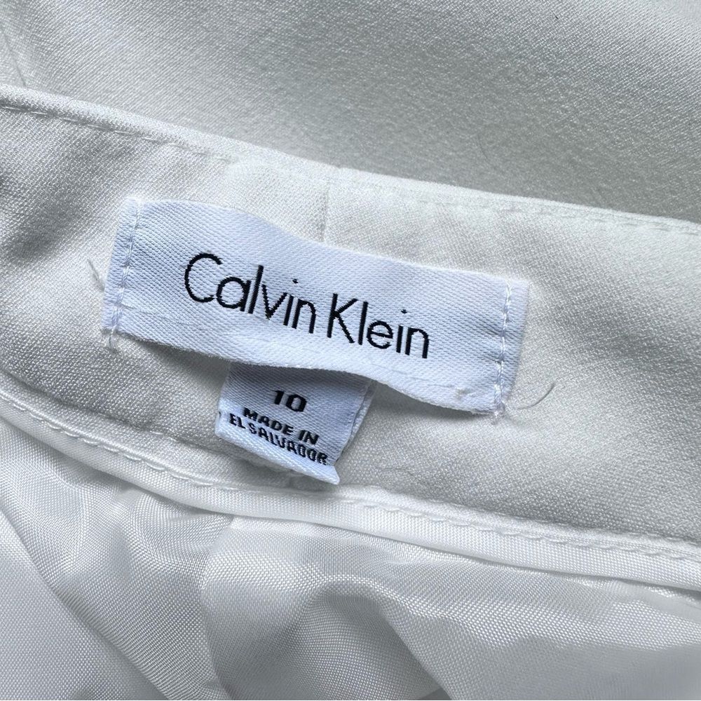 Calvin Klein Calvin Klein Wide leg fully lined high waist tailored ivory Size 29" - 12 Thumbnail
