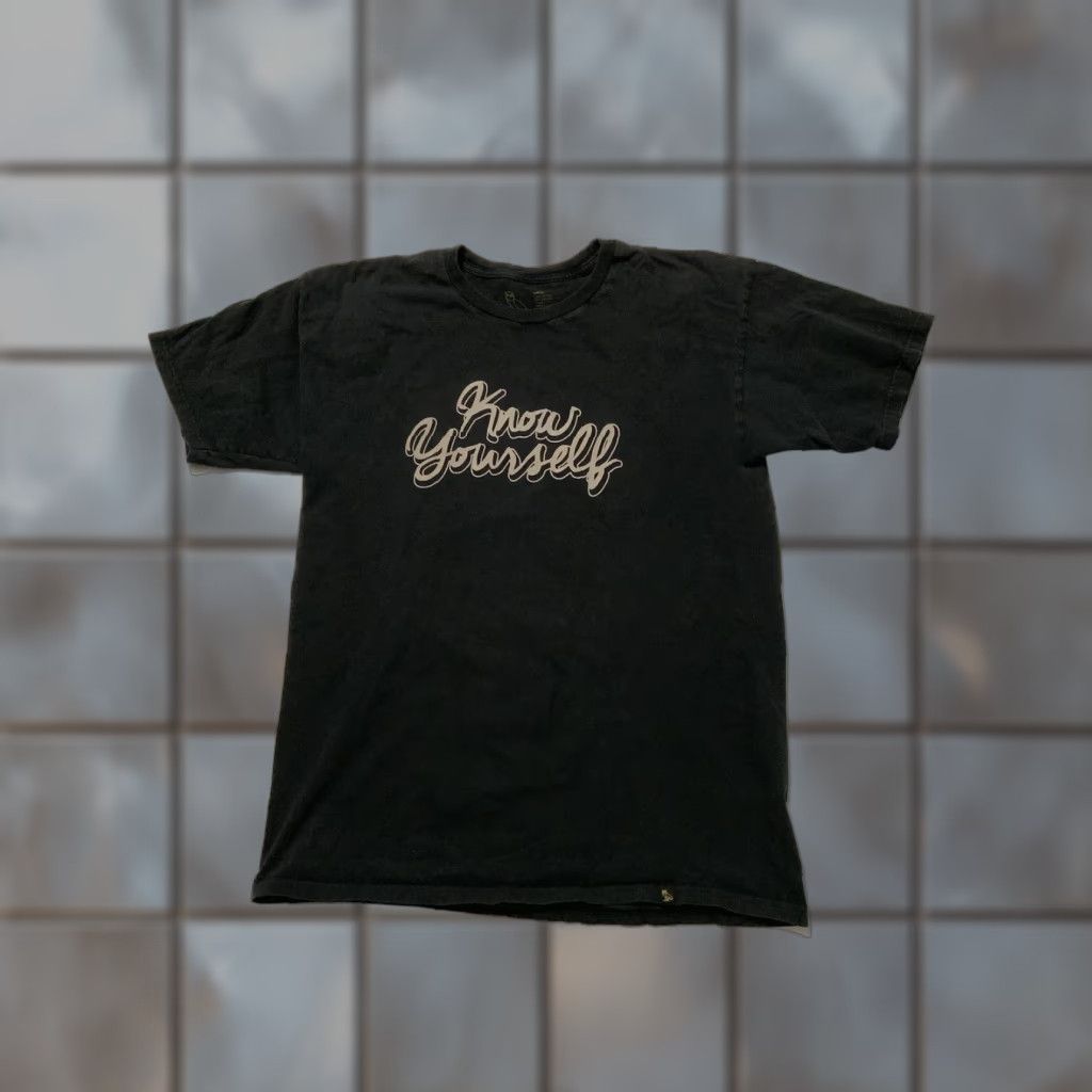 VINTAGE Octobers Very Own Drake OVO Know Yourself Black Graphic S/S Crew T-Shirt Sz. L Mens